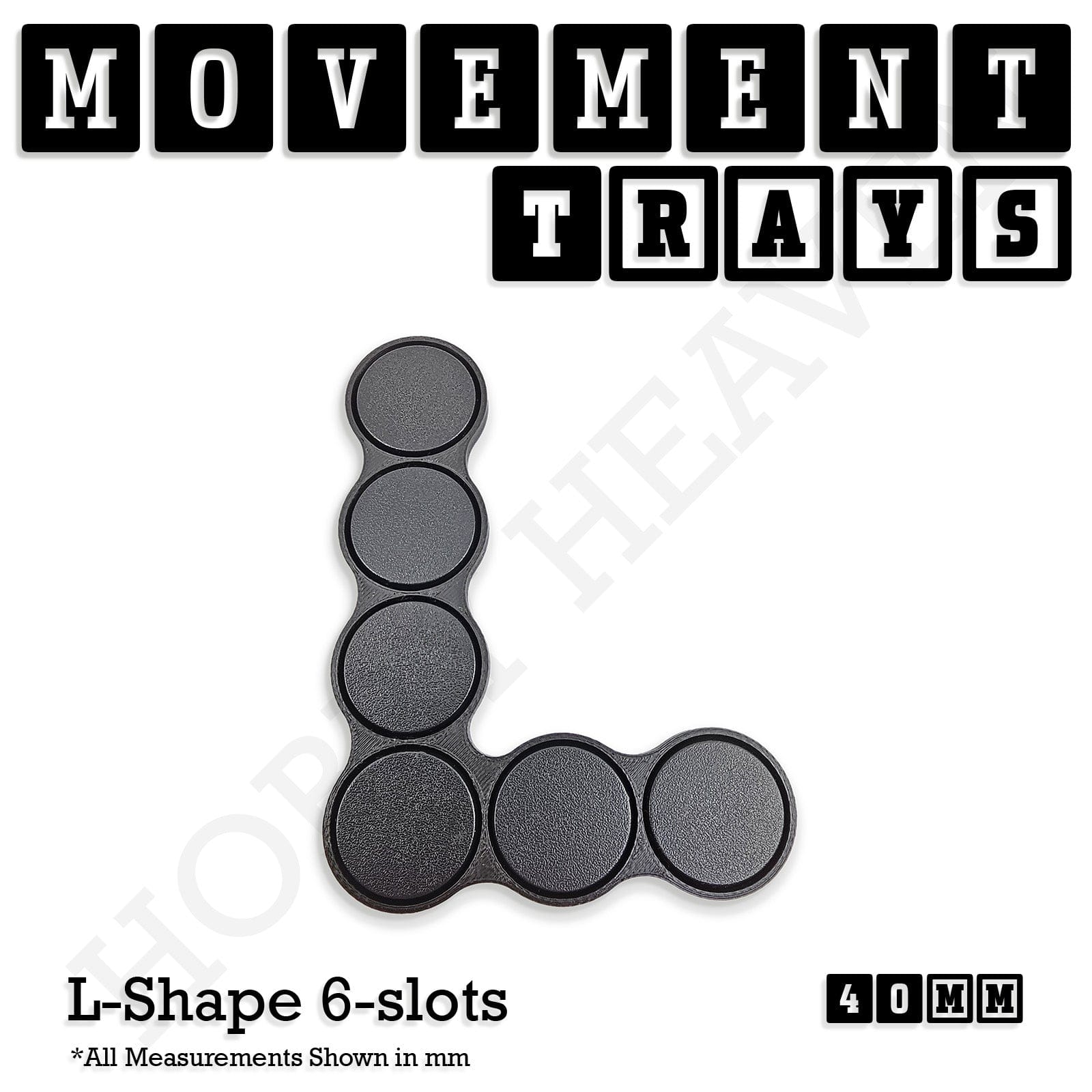 Movement Tray 40mm Movement Trays for Miniatures | Tabletop Wargames Compatible | Full Range