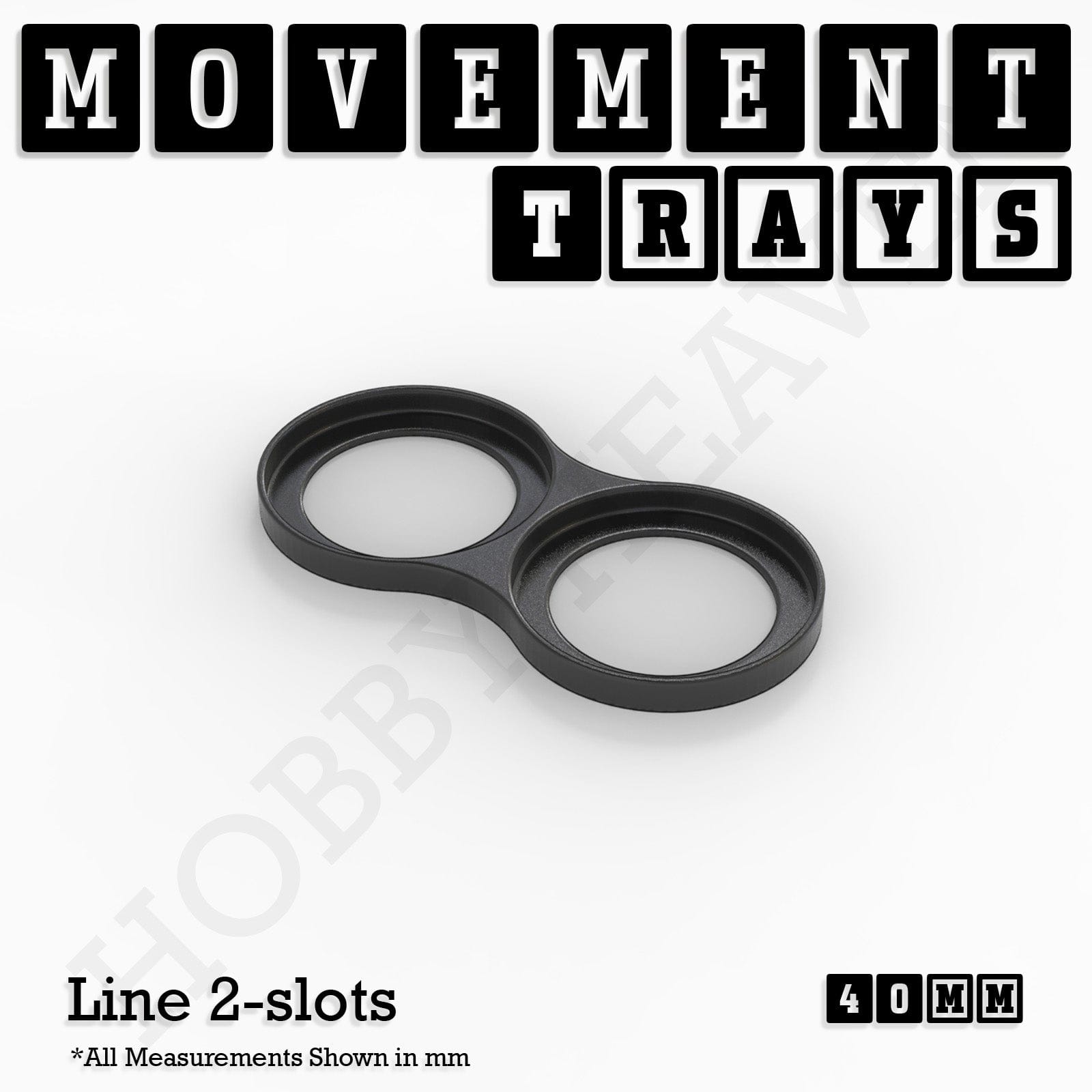 Movement Tray 40mm Movement Trays for Miniatures | Tabletop Wargames Compatible | Full Range