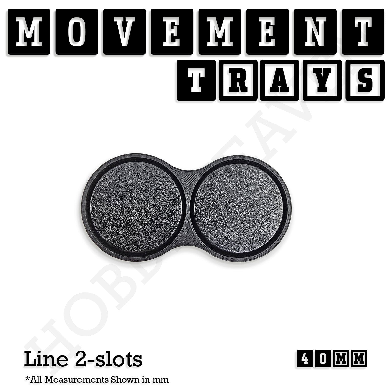 Movement Tray 40mm Movement Trays for Miniatures | Tabletop Wargames Compatible | Full Range