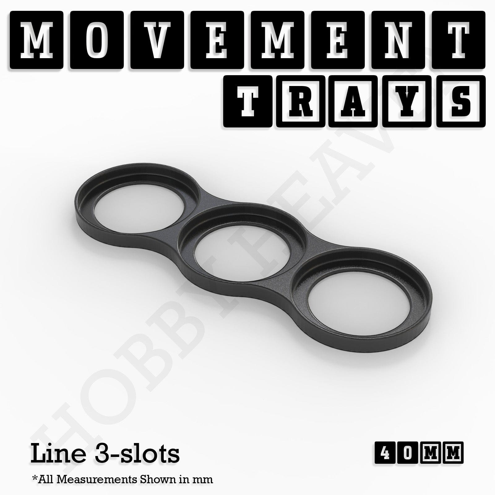 Movement Tray 40mm Movement Trays for Miniatures | Tabletop Wargames Compatible | Full Range