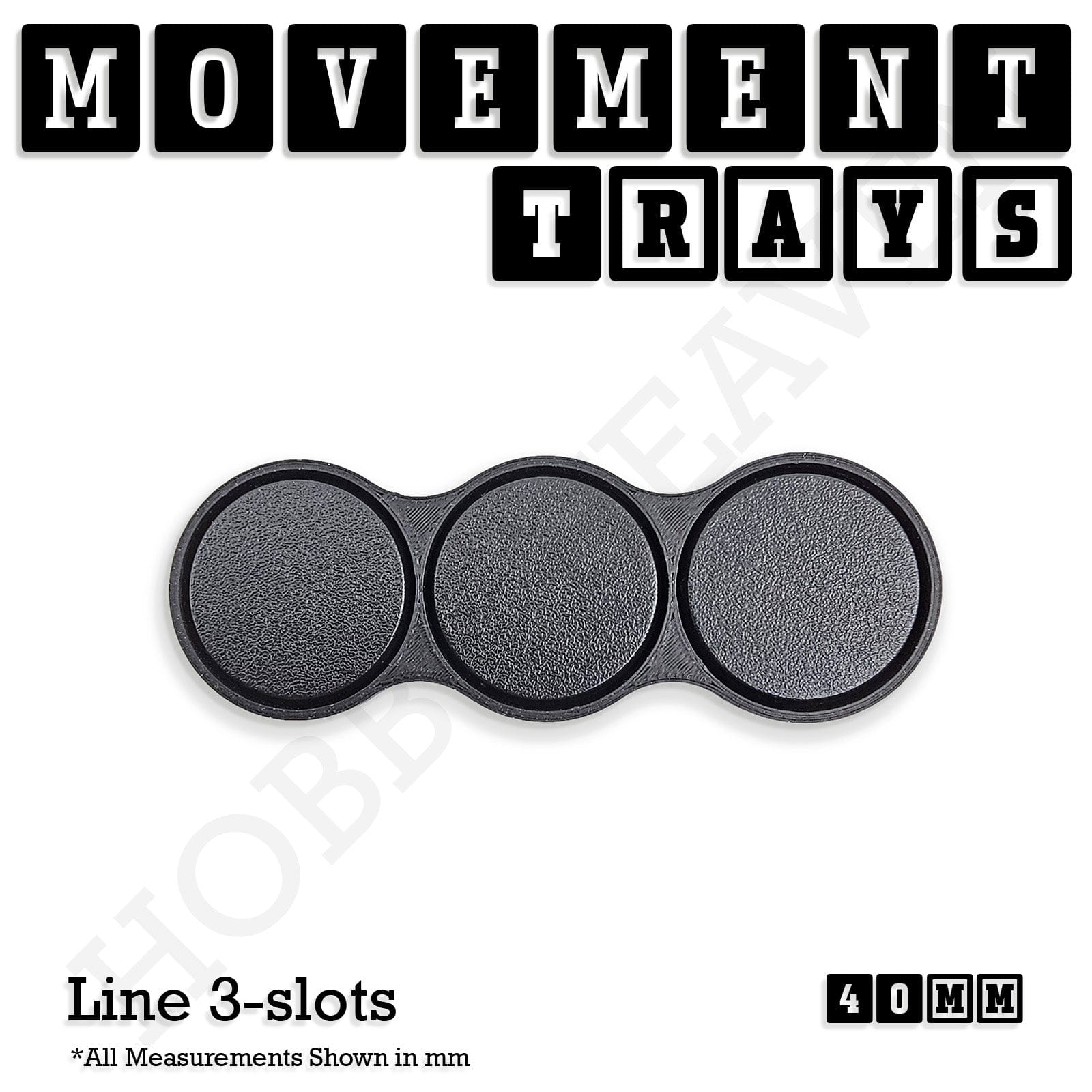 Movement Tray 40mm Movement Trays for Miniatures | Tabletop Wargames Compatible | Full Range