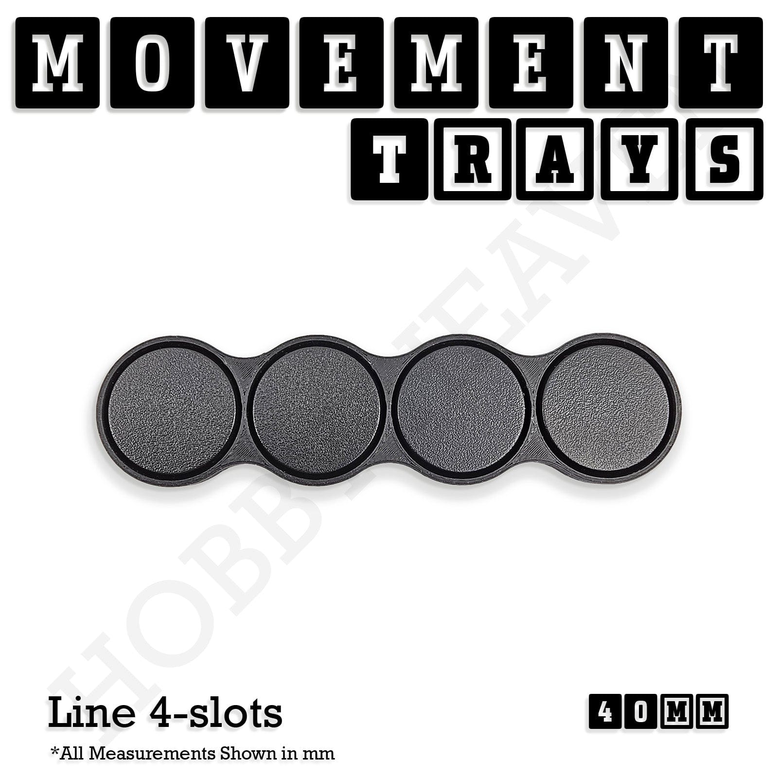 Movement Tray 40mm Movement Trays for Miniatures | Tabletop Wargames Compatible | Full Range