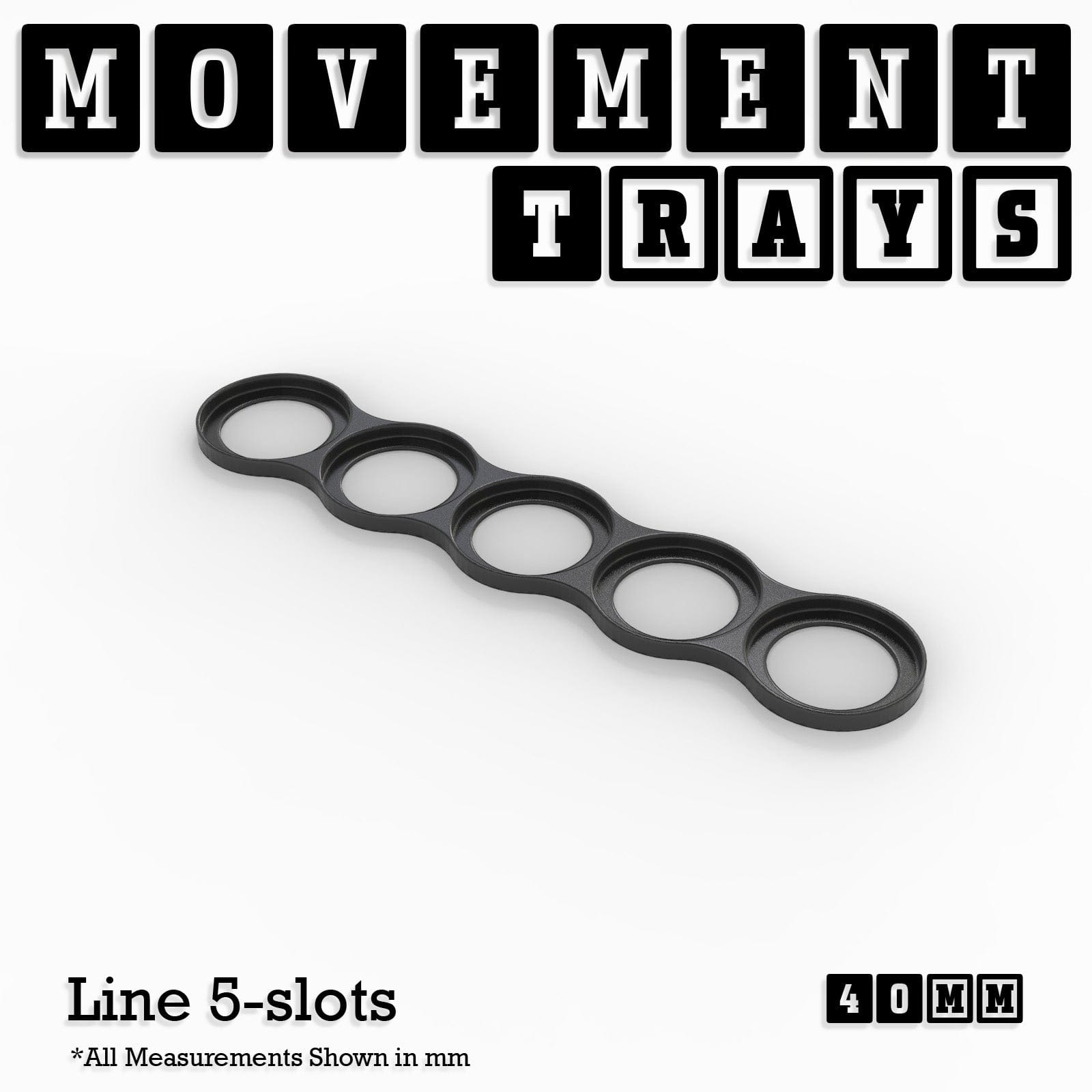 Movement Tray 40mm Movement Trays for Miniatures | Tabletop Wargames Compatible | Full Range