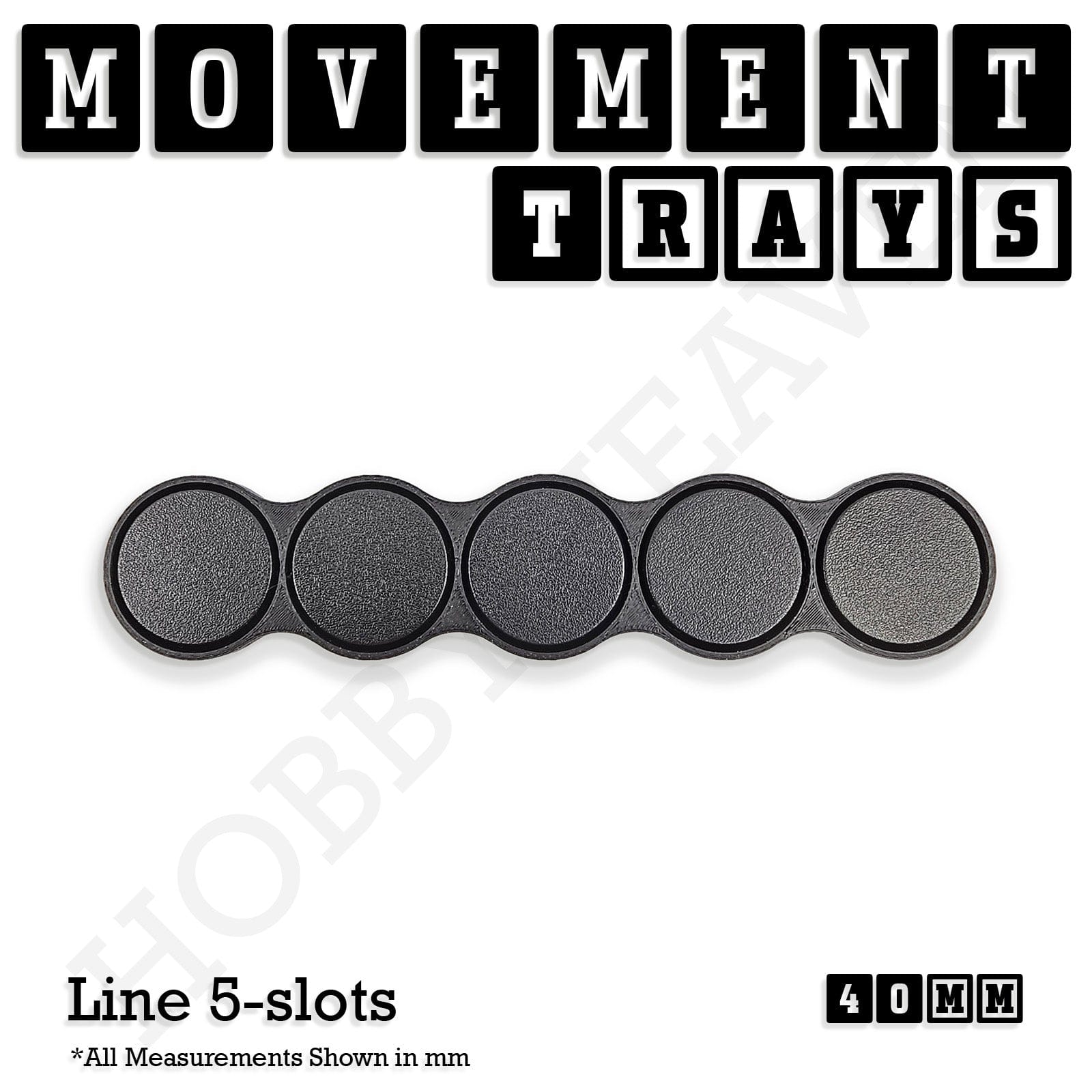 Movement Tray 40mm Movement Trays for Miniatures | Tabletop Wargames Compatible | Full Range