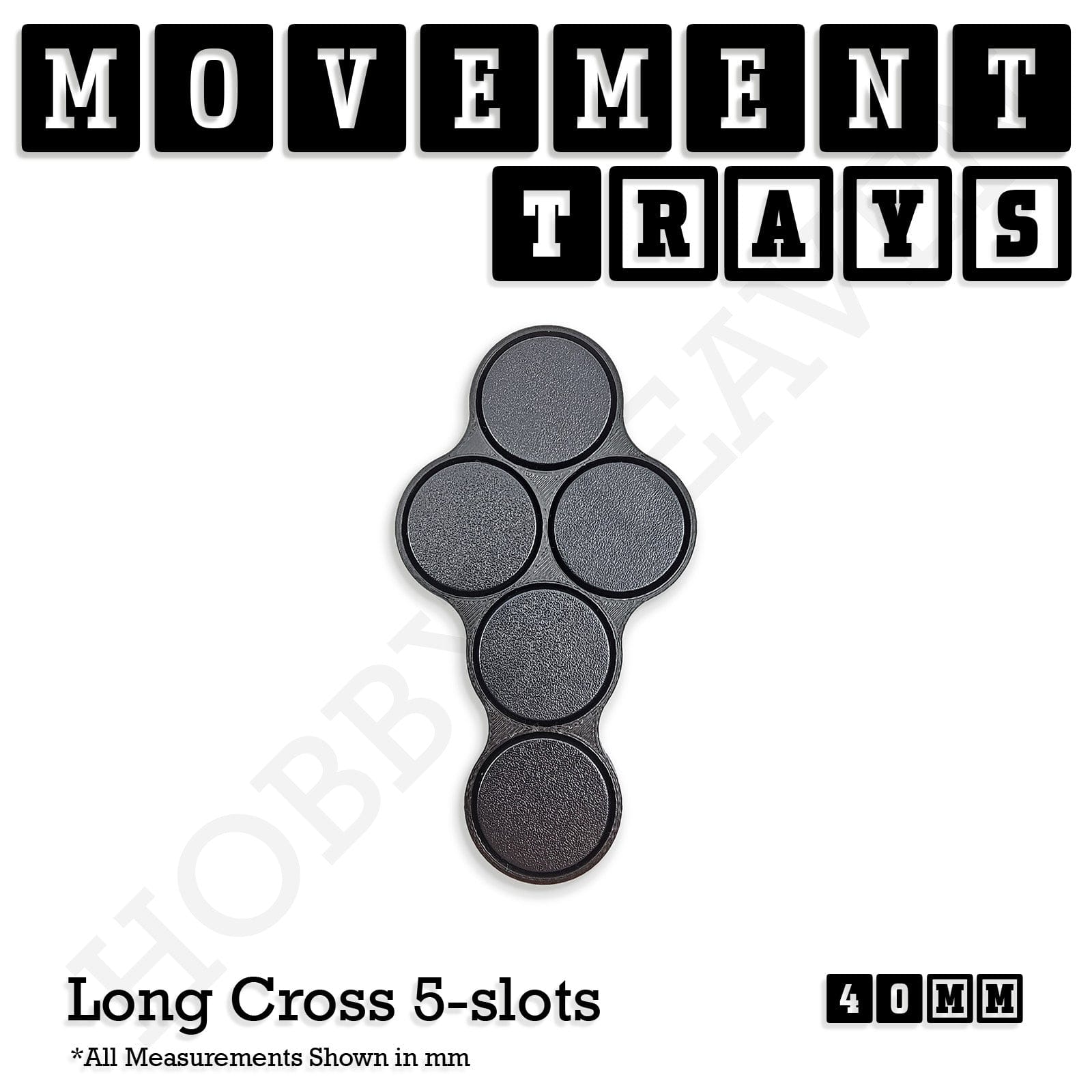 Movement Tray 40mm Movement Trays for Miniatures | Tabletop Wargames Compatible | Full Range