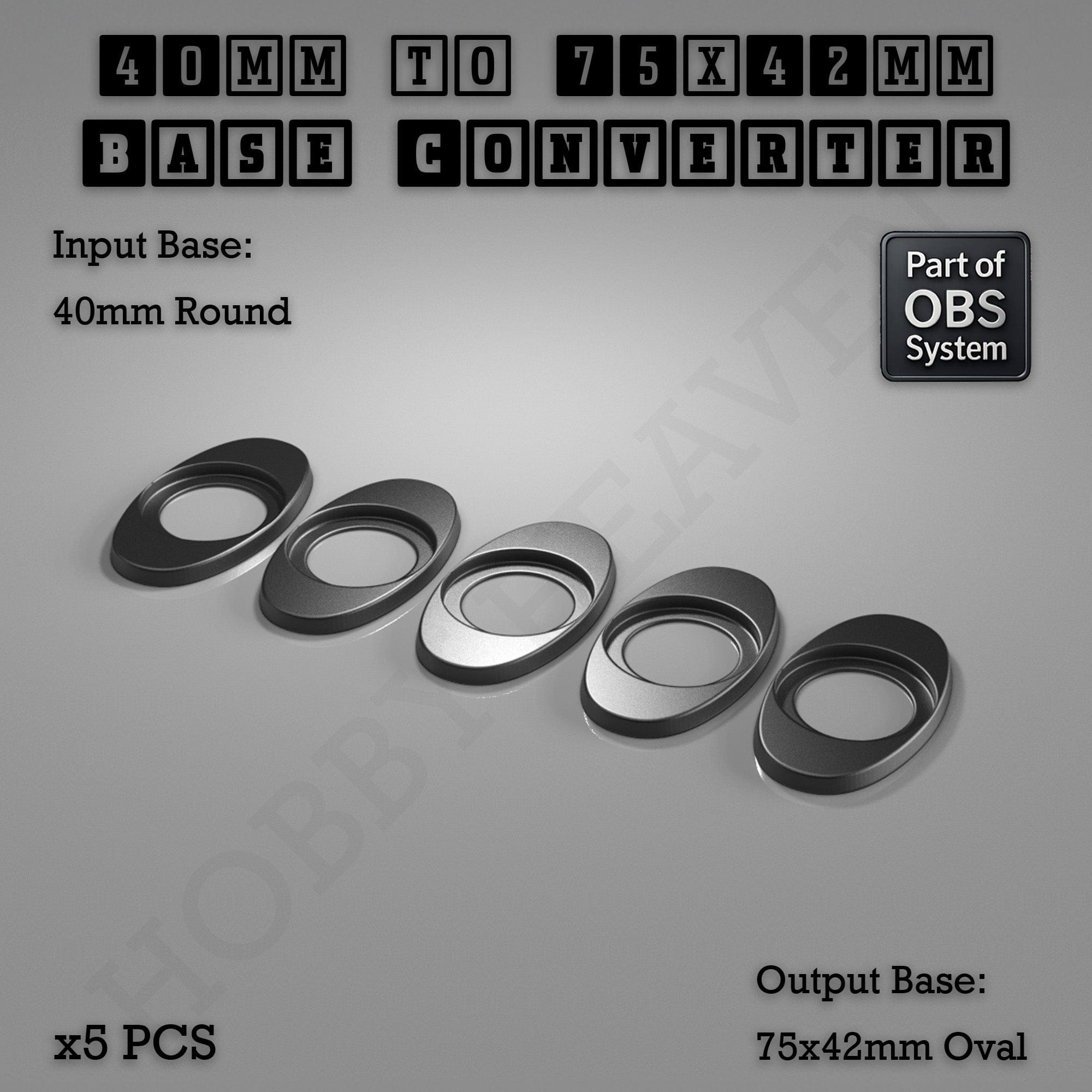 Base Round To Oval Bases Size Converters 3d Print Full Range