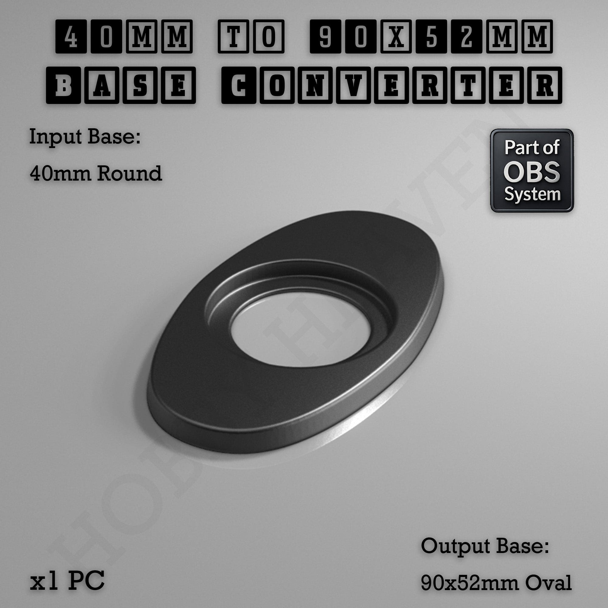 Base Round To Oval Bases Size Converters 3d Print Full Range