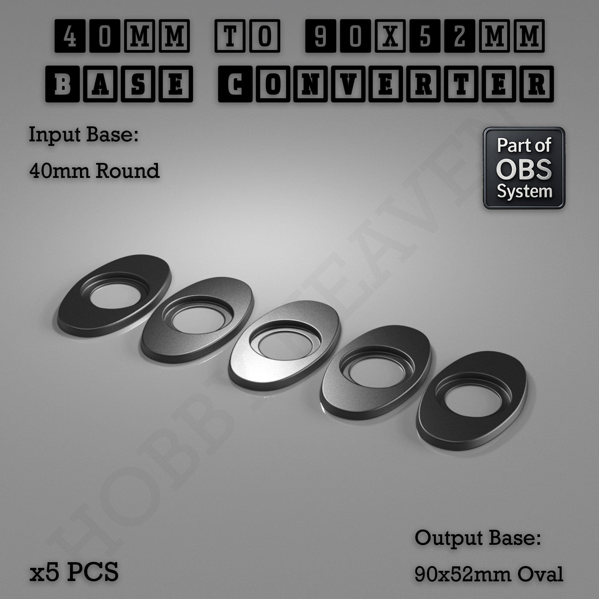 Base Round To Oval Bases Size Converters 3d Print Full Range