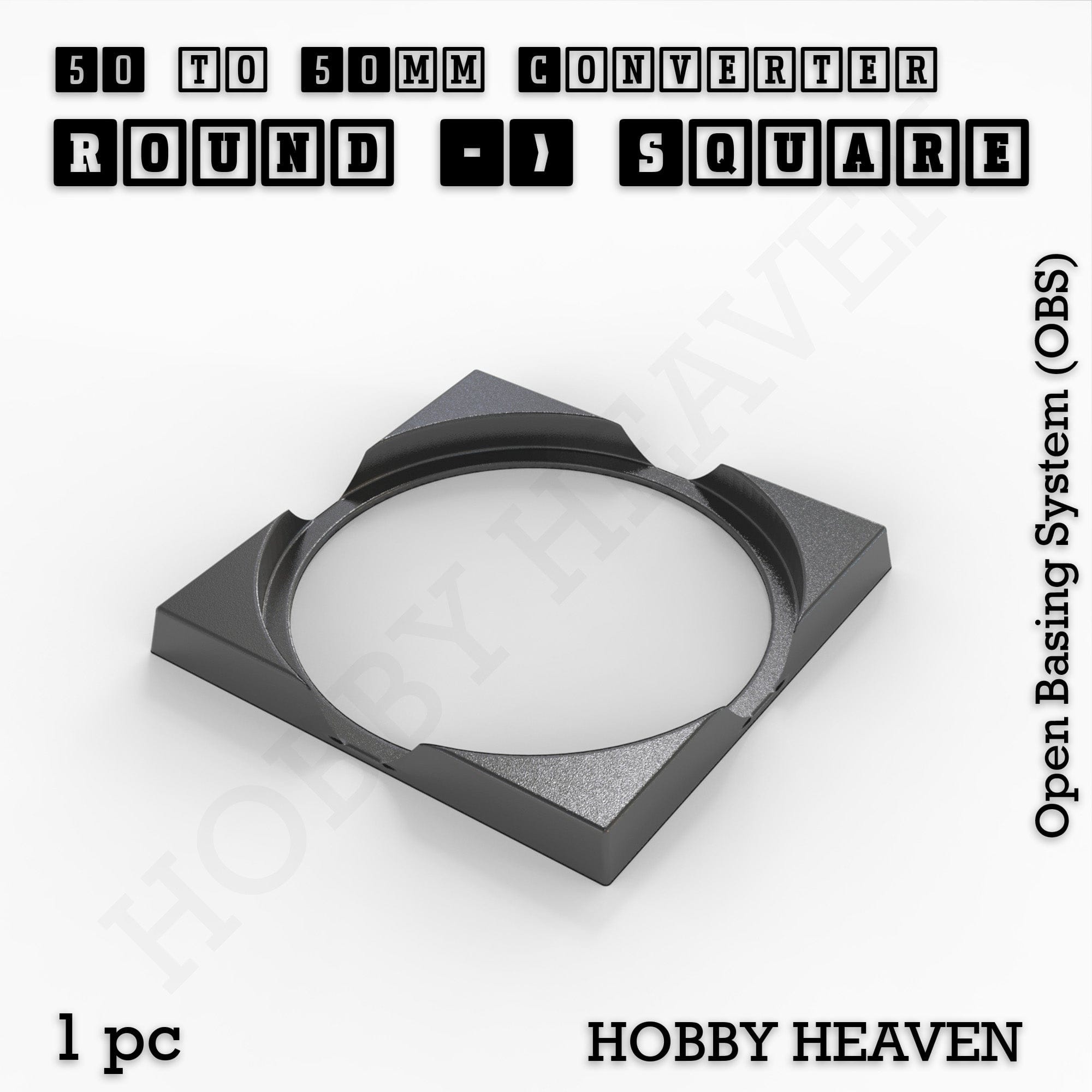 Base Round to Square Bases Shape and Size Converters 3d Print Full Range