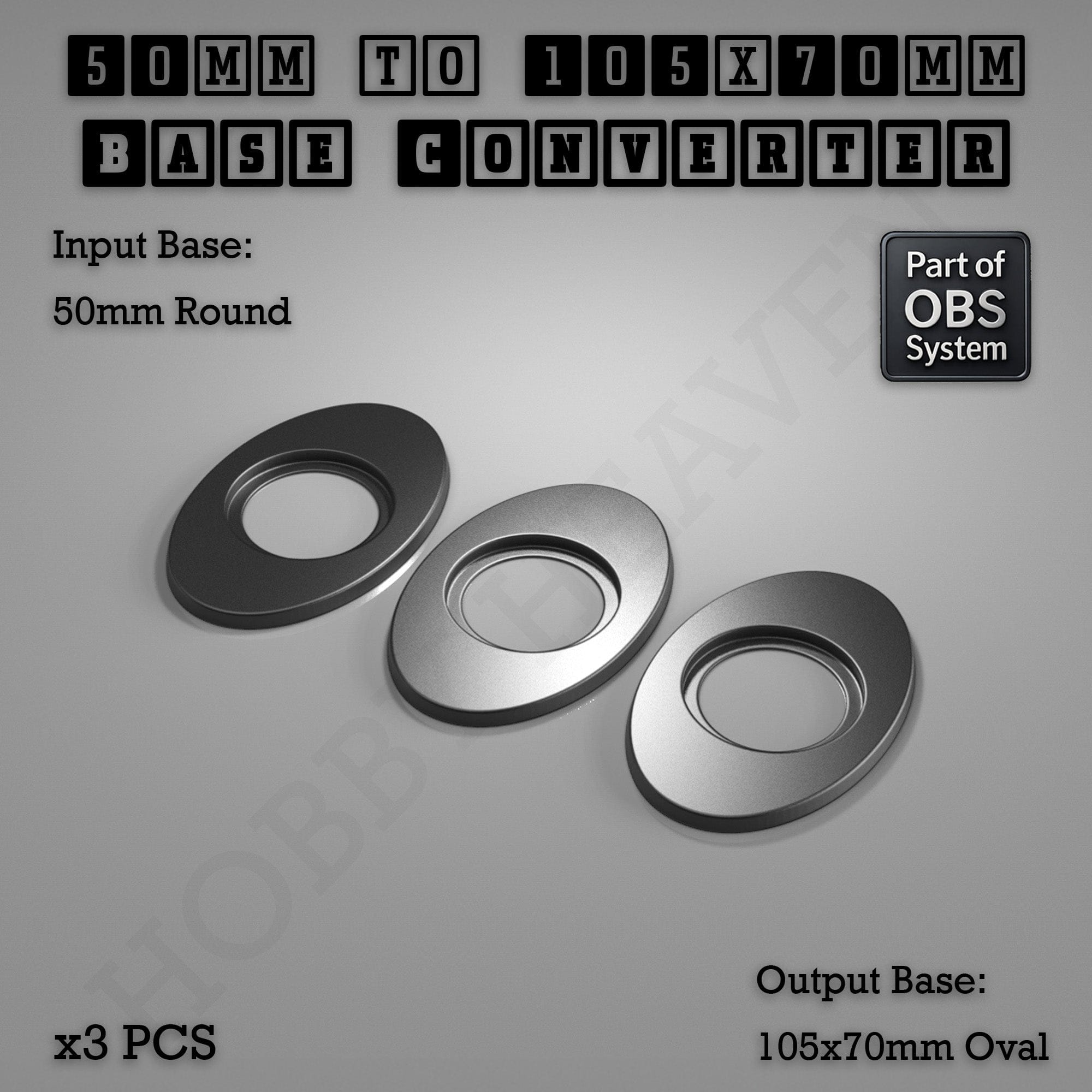 Base Round To Oval Bases Size Converters 3d Print Full Range