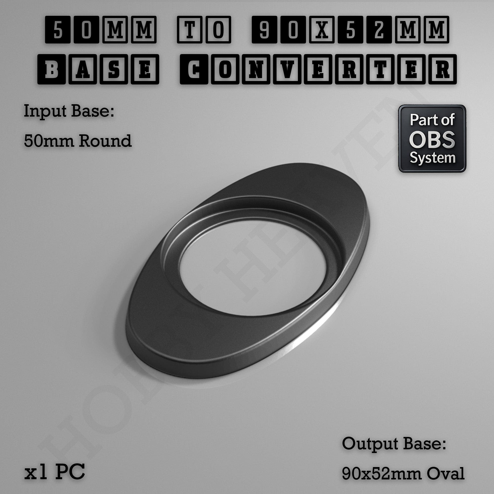 Base Round To Oval Bases Size Converters 3d Print Full Range