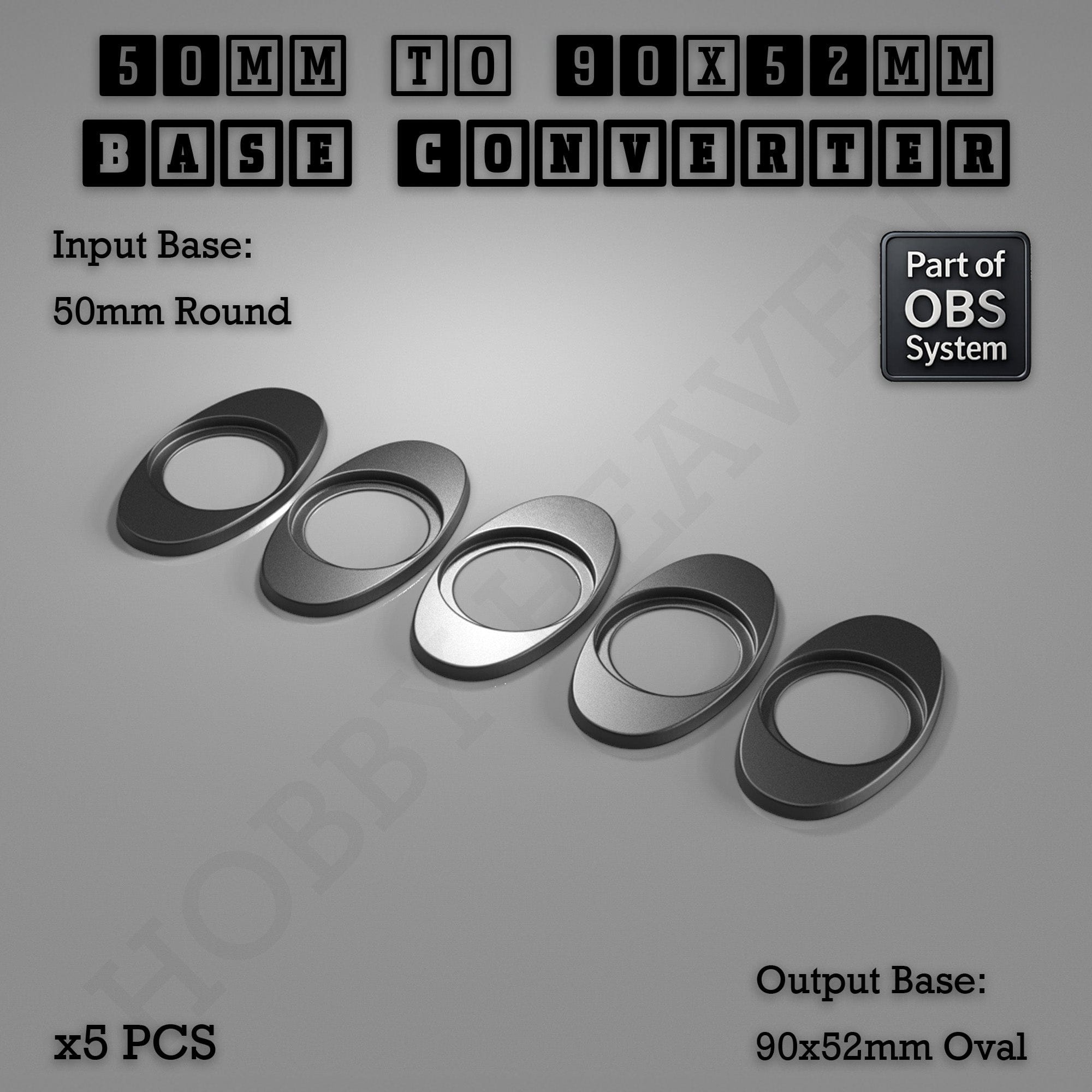 Base Round To Oval Bases Size Converters 3d Print Full Range