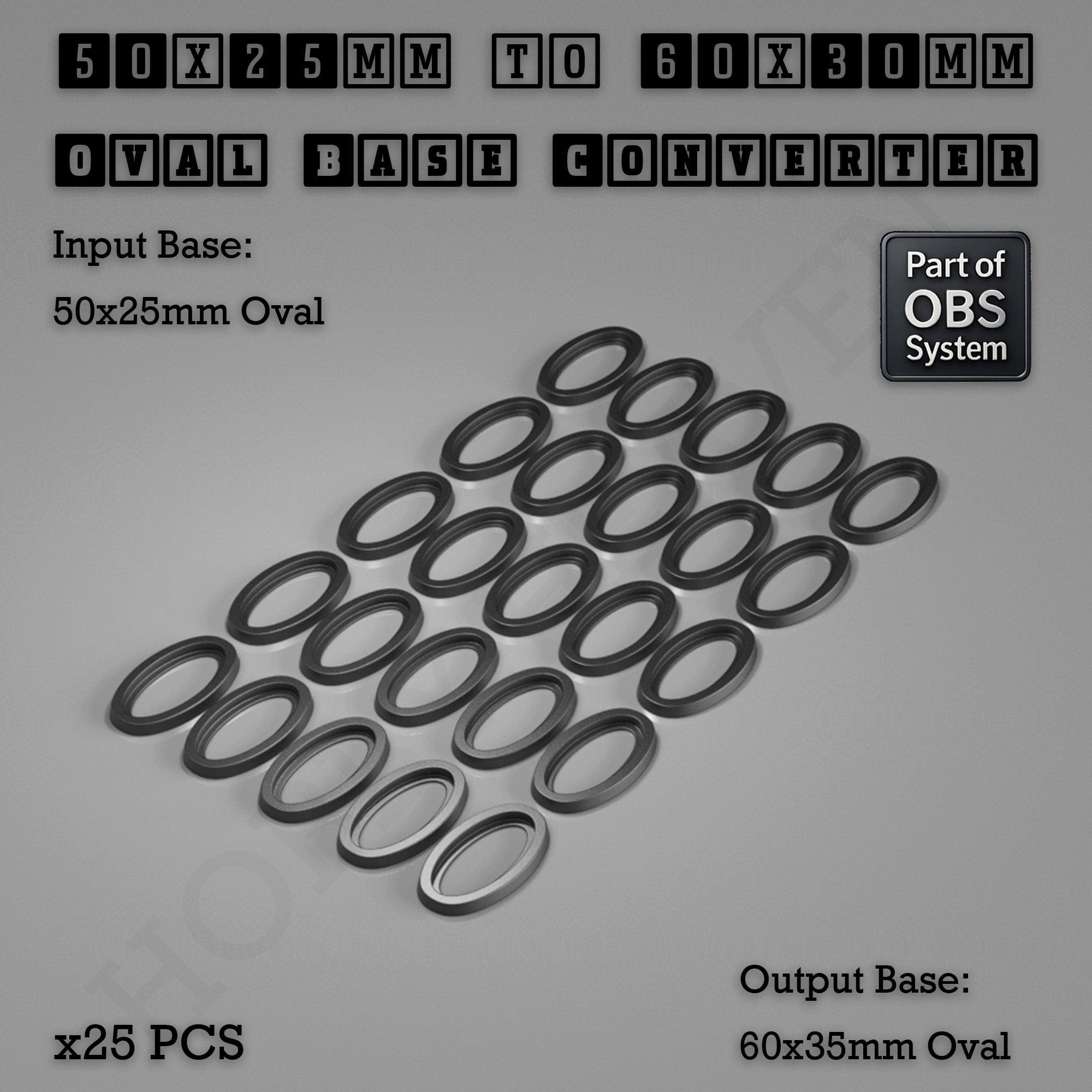 Base Oval To Oval Bases Size Converters 3d Print Full Range