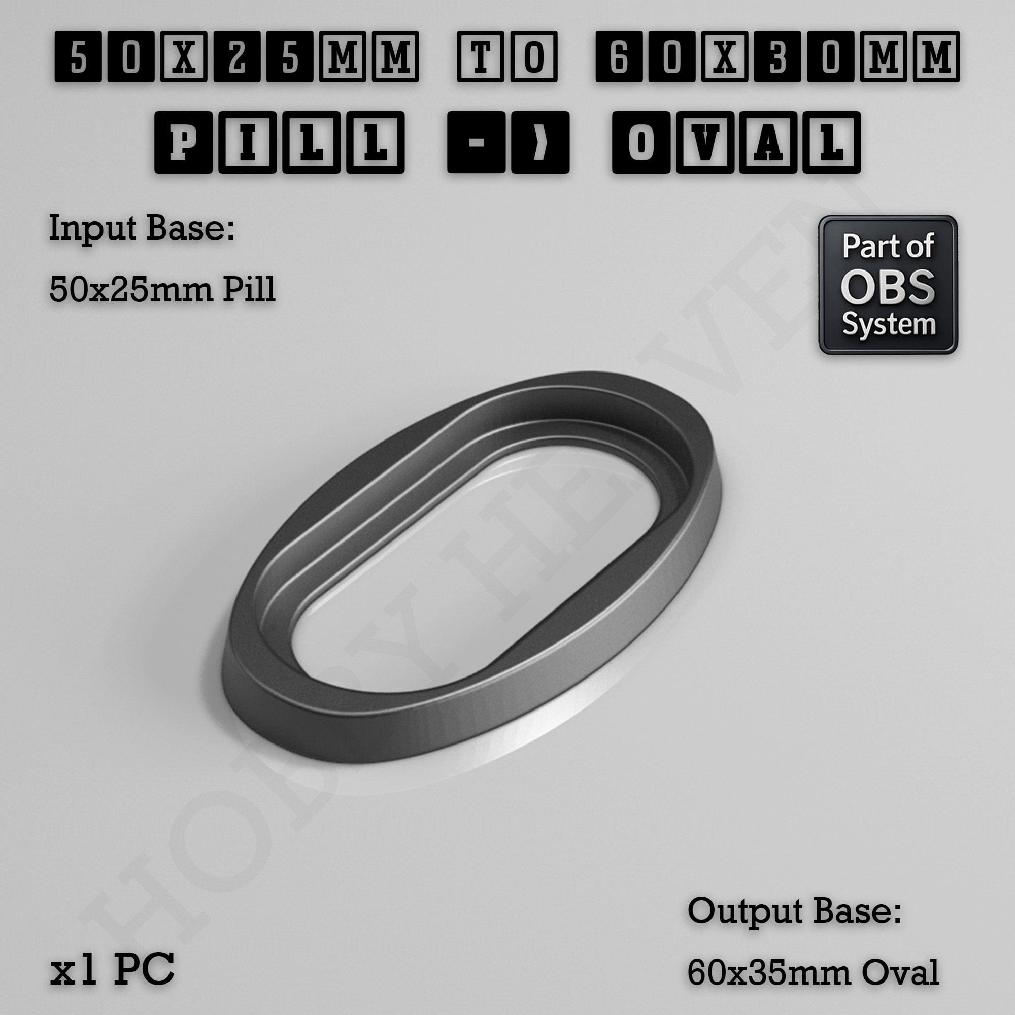 Base Oval To Oval Bases Size Converters 3d Print Full Range