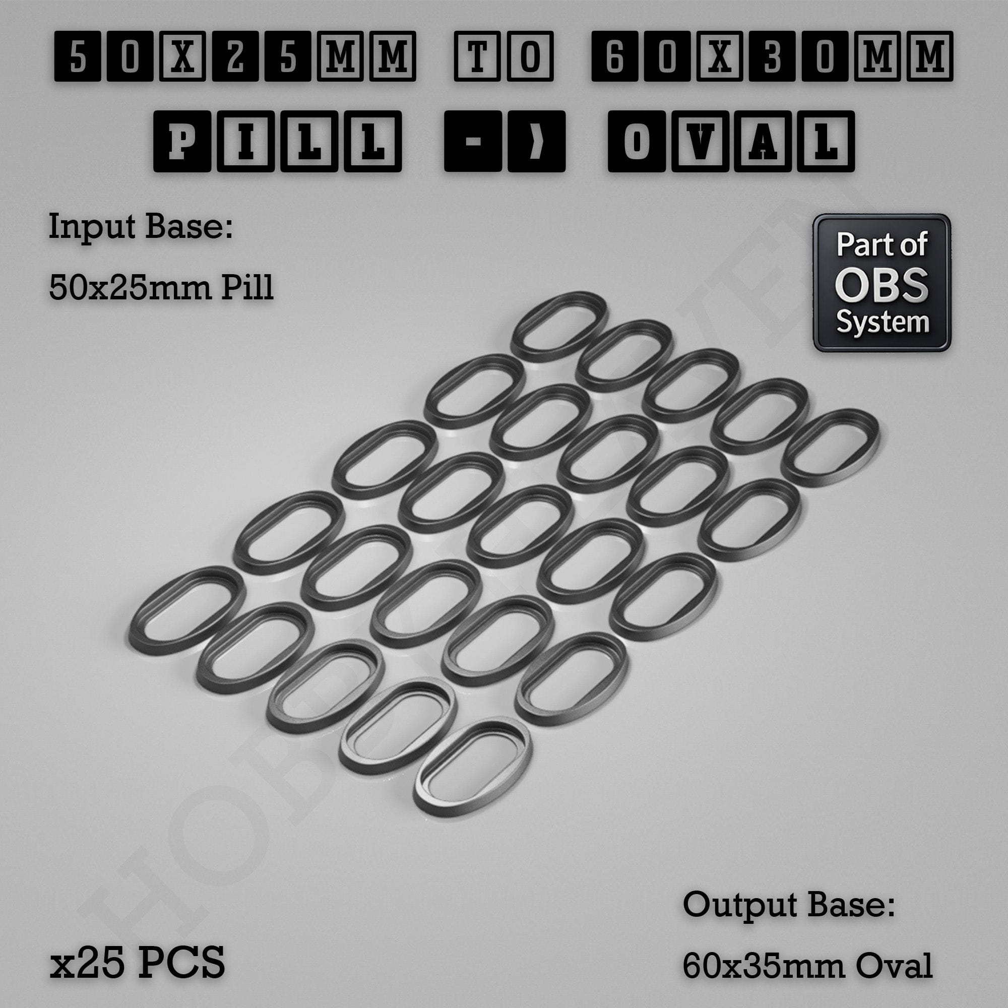 Base Oval To Oval Bases Size Converters 3d Print Full Range