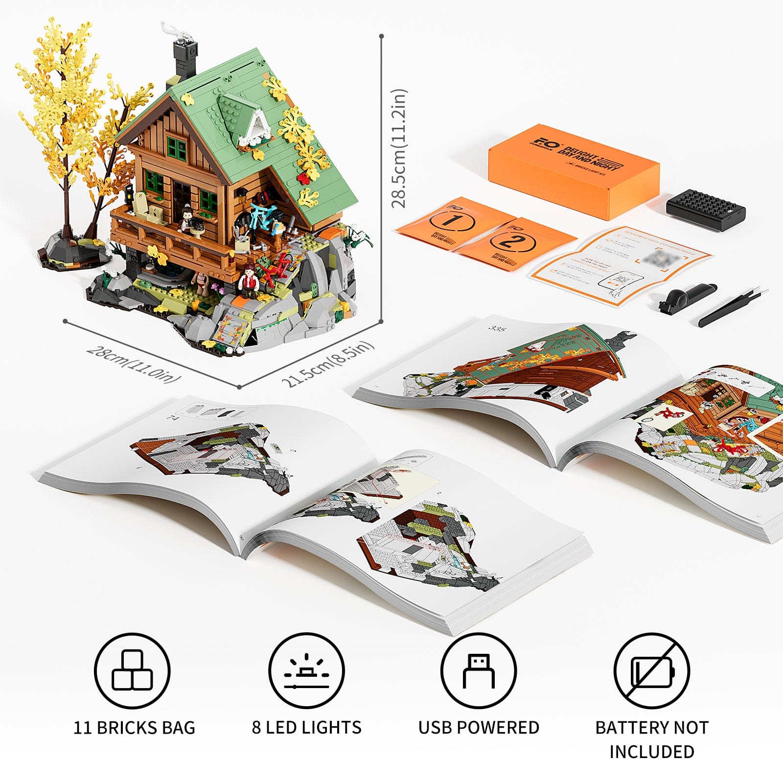 LUMIBRICKS - FUNWHOLE Mountain Cabin F9035 X004BEPIGD