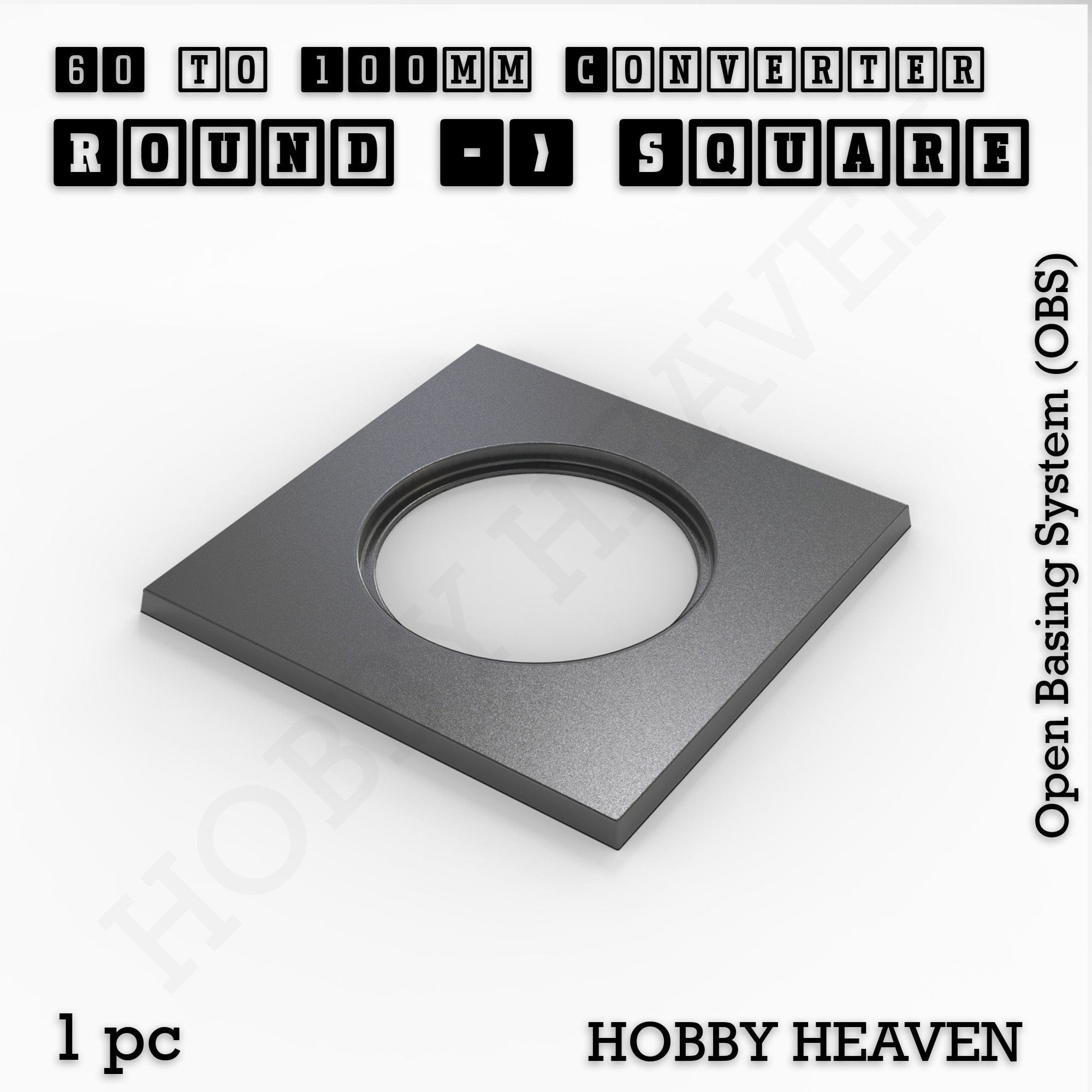 Base Round to Square Bases Shape and Size Converters 3d Print Full Range