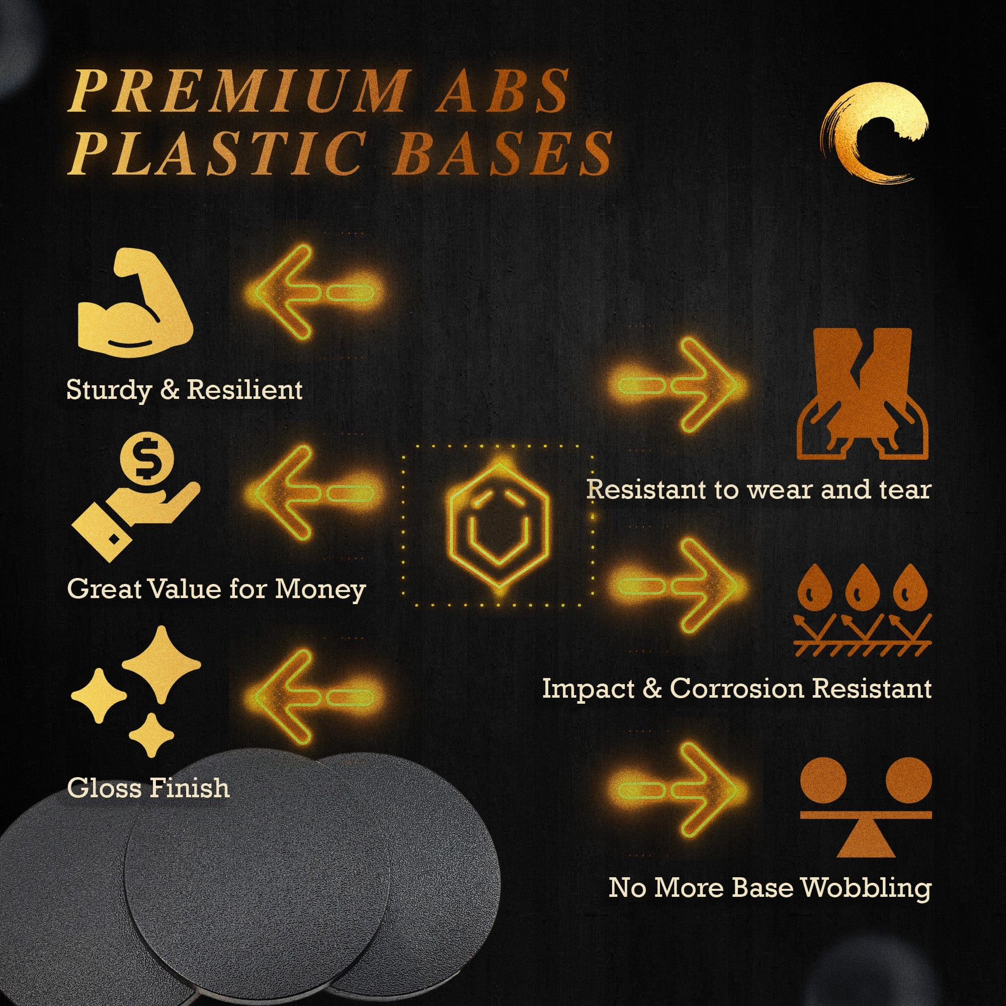 Base 60mm Round Plain Plastic Bases