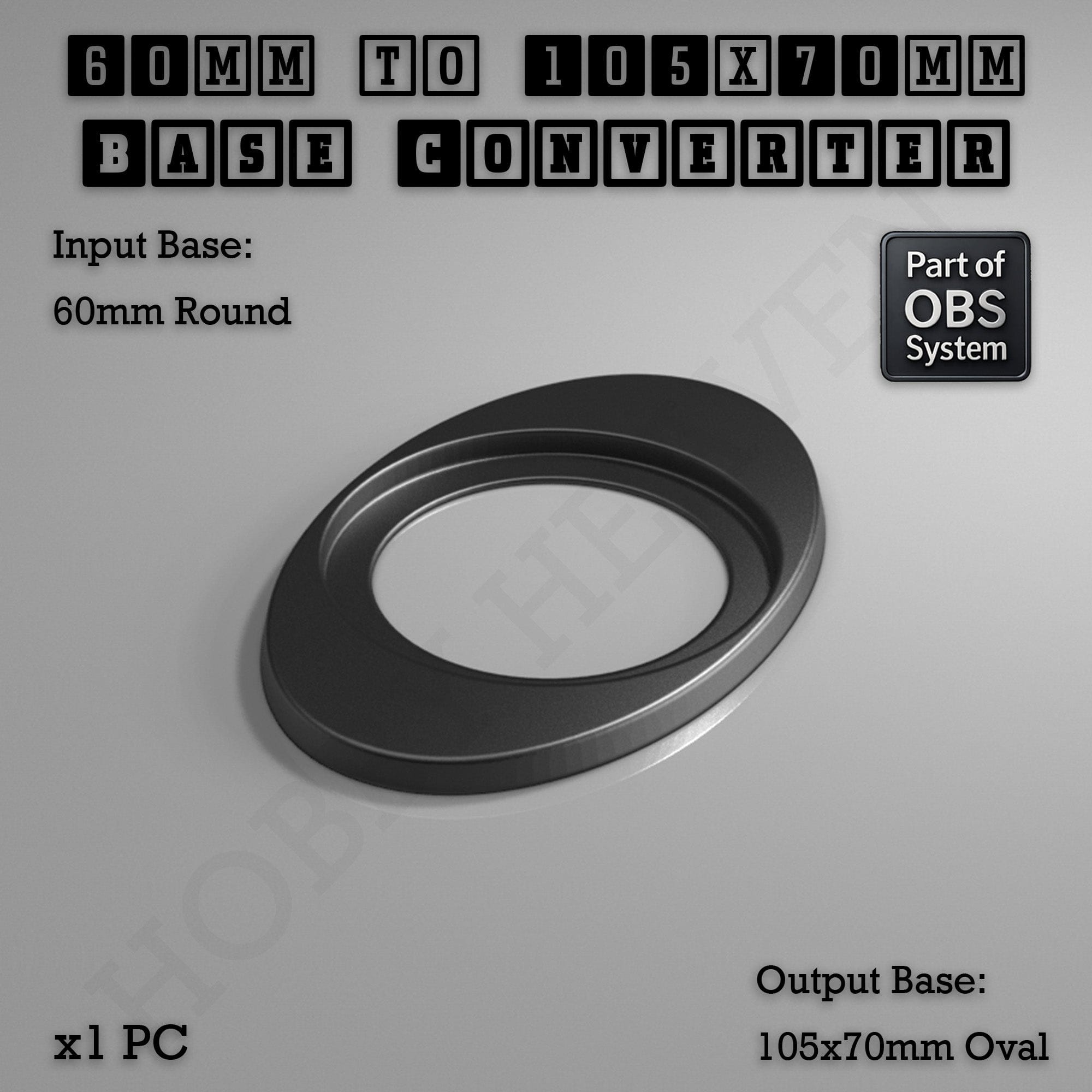 Base Round To Oval Bases Size Converters 3d Print Full Range
