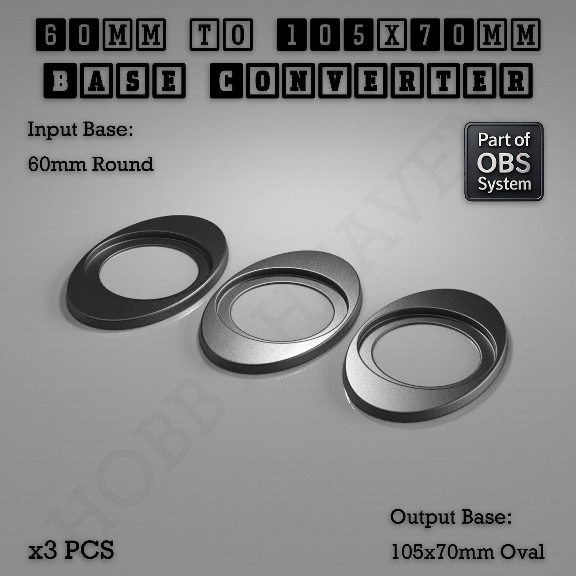Base Round To Oval Bases Size Converters 3d Print Full Range