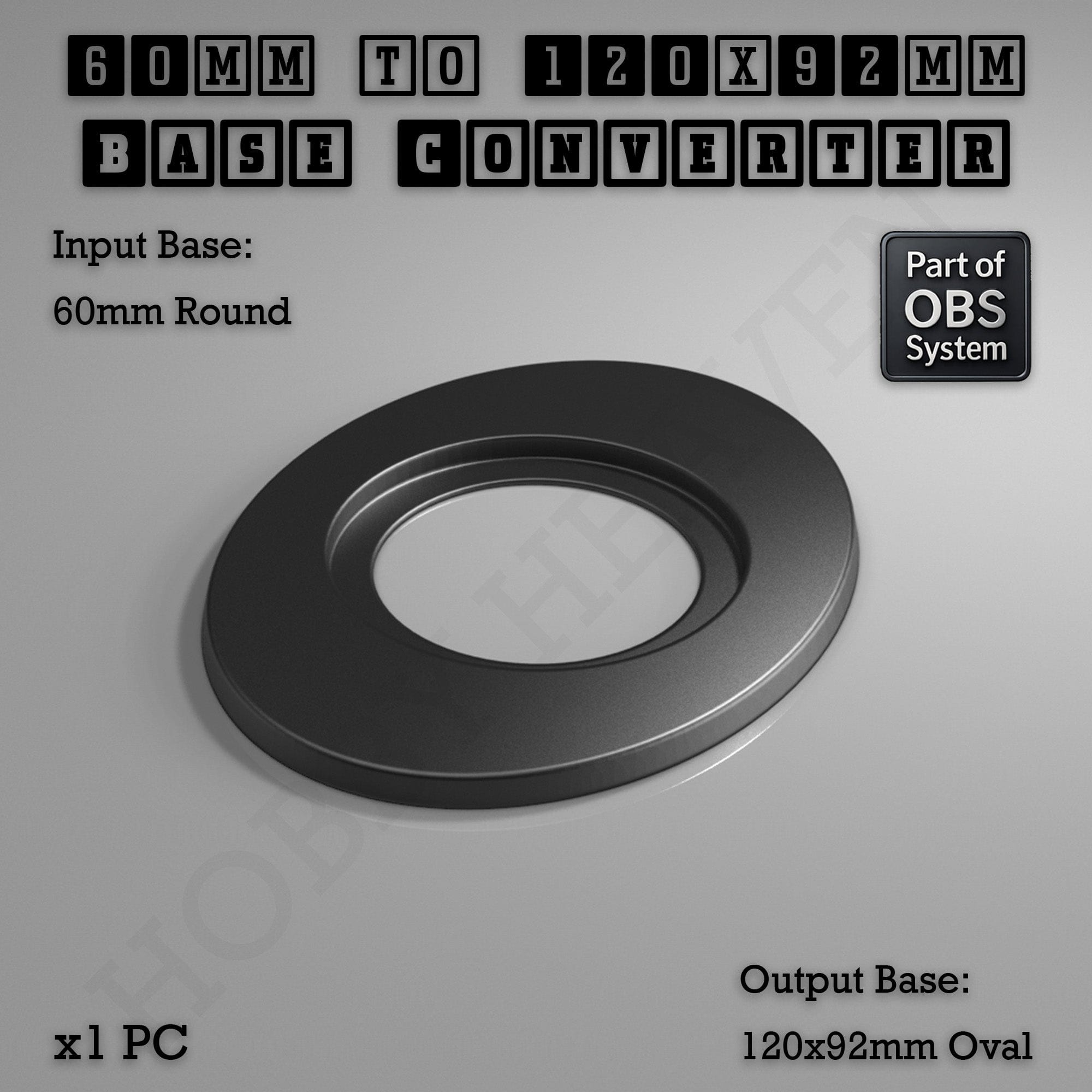 Base Round To Oval Bases Size Converters 3d Print Full Range