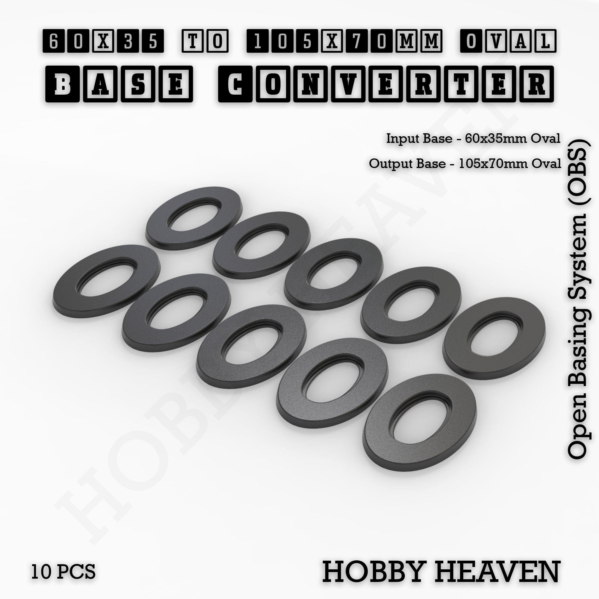 Base Oval To Oval Bases Size Converters 3d Print Full Range