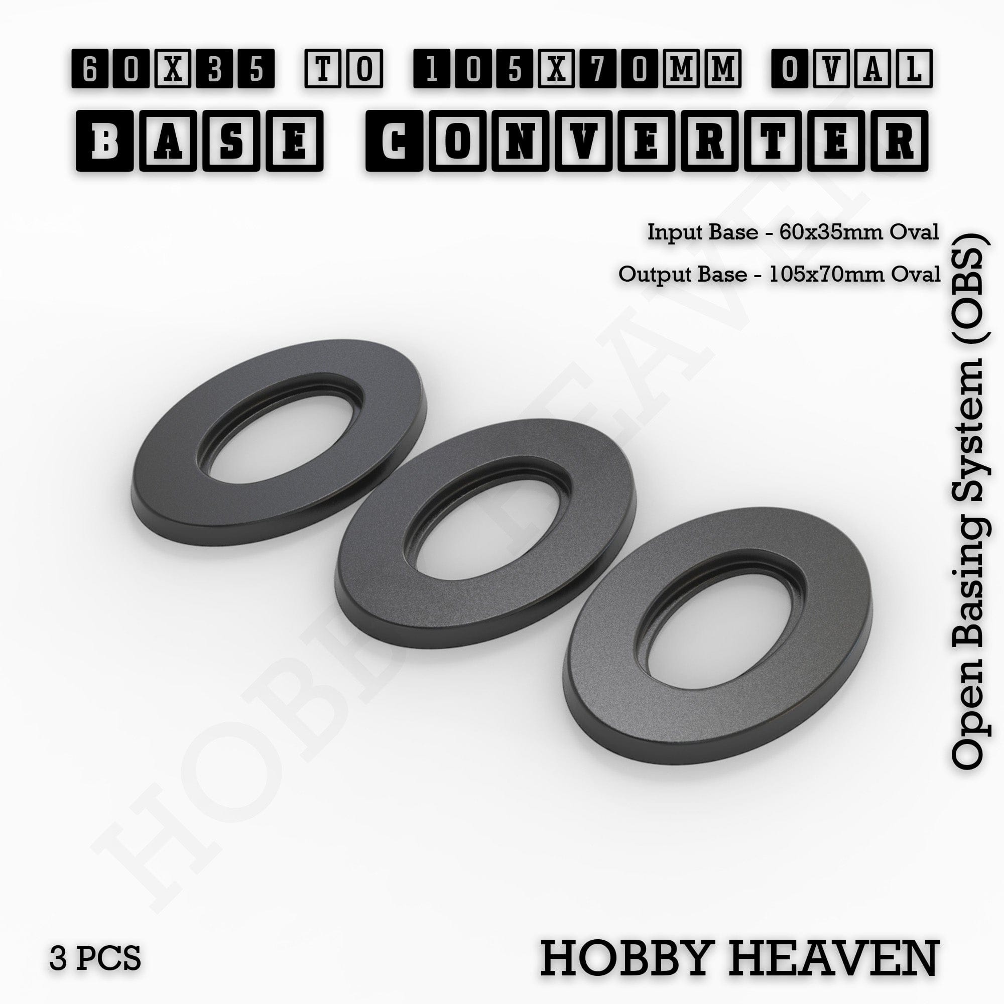 Base Oval To Oval Bases Size Converters 3d Print Full Range