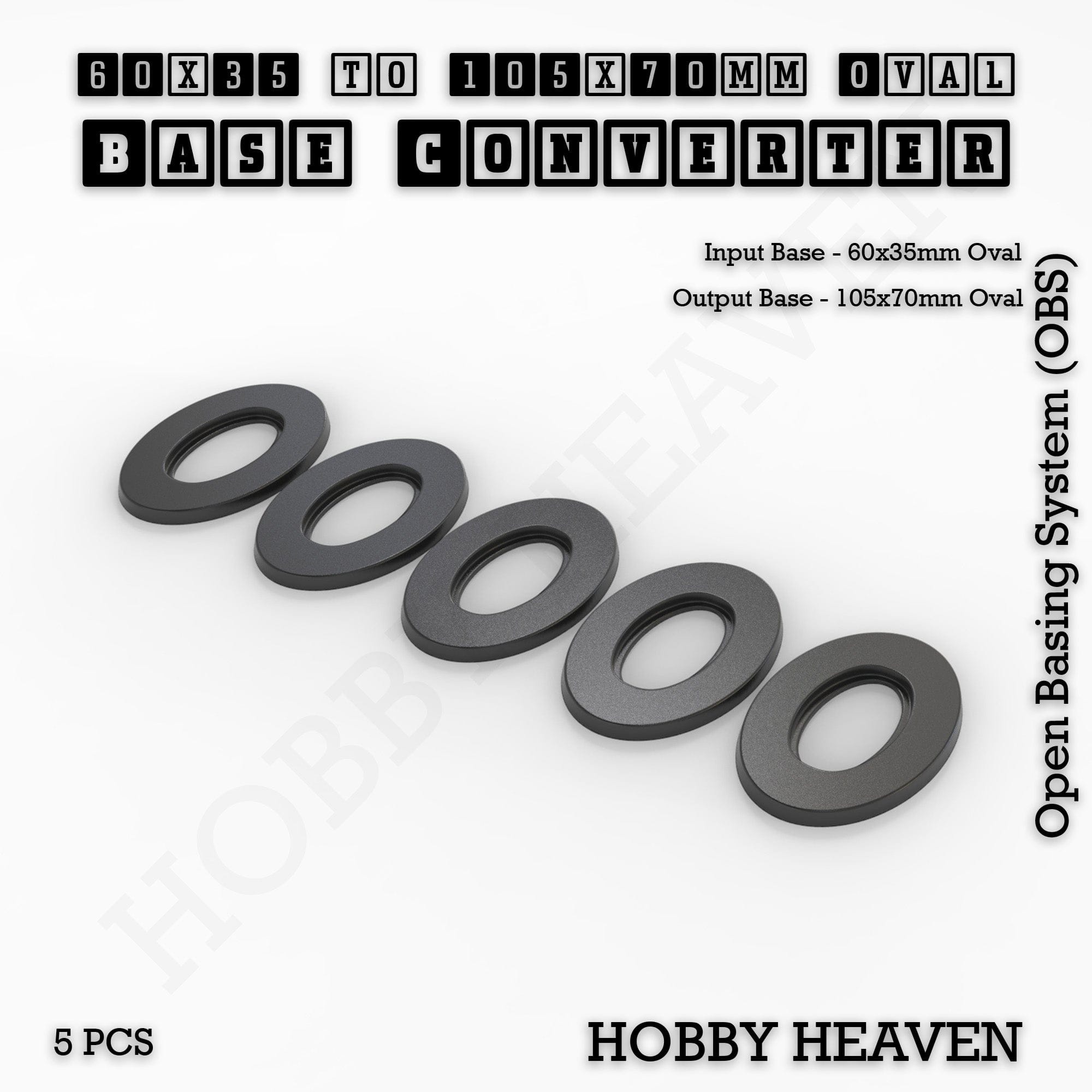Base Oval To Oval Bases Size Converters 3d Print Full Range