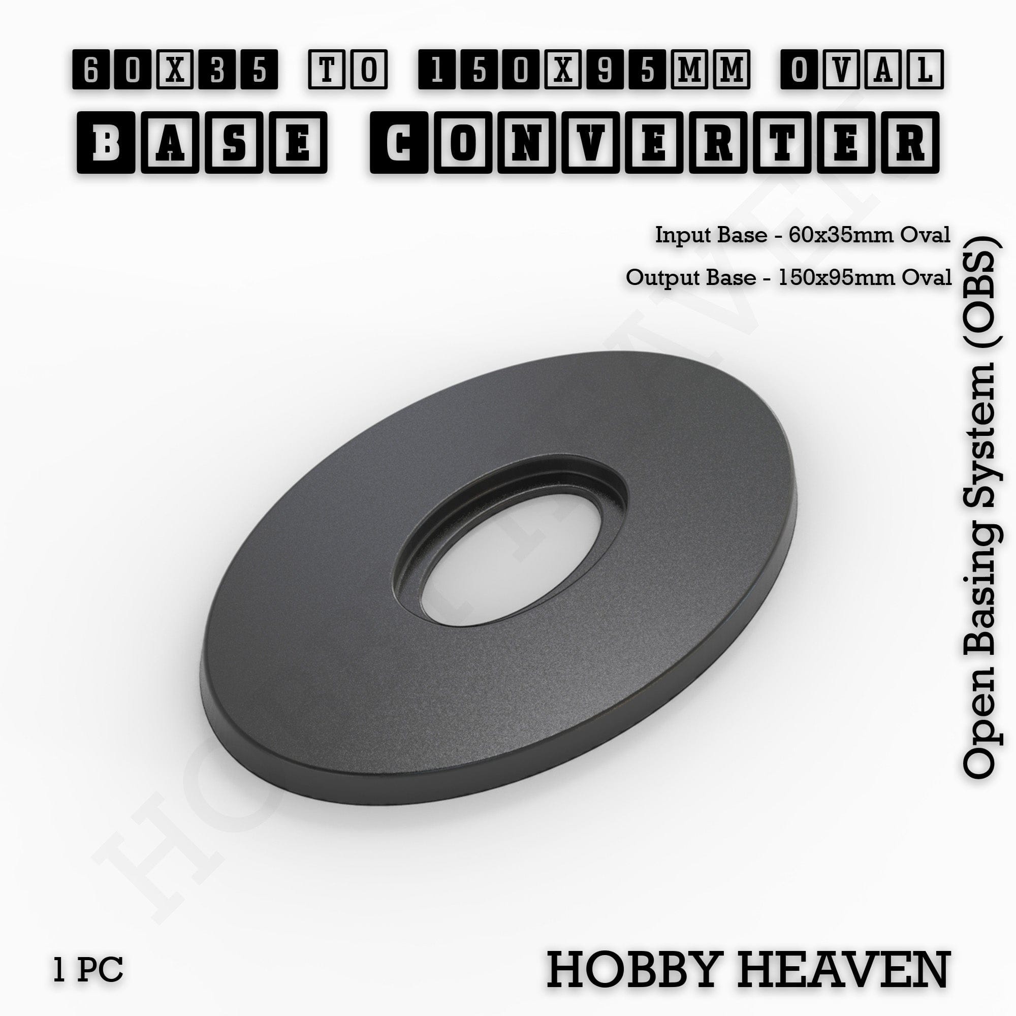 Base Oval To Oval Bases Size Converters 3d Print Full Range