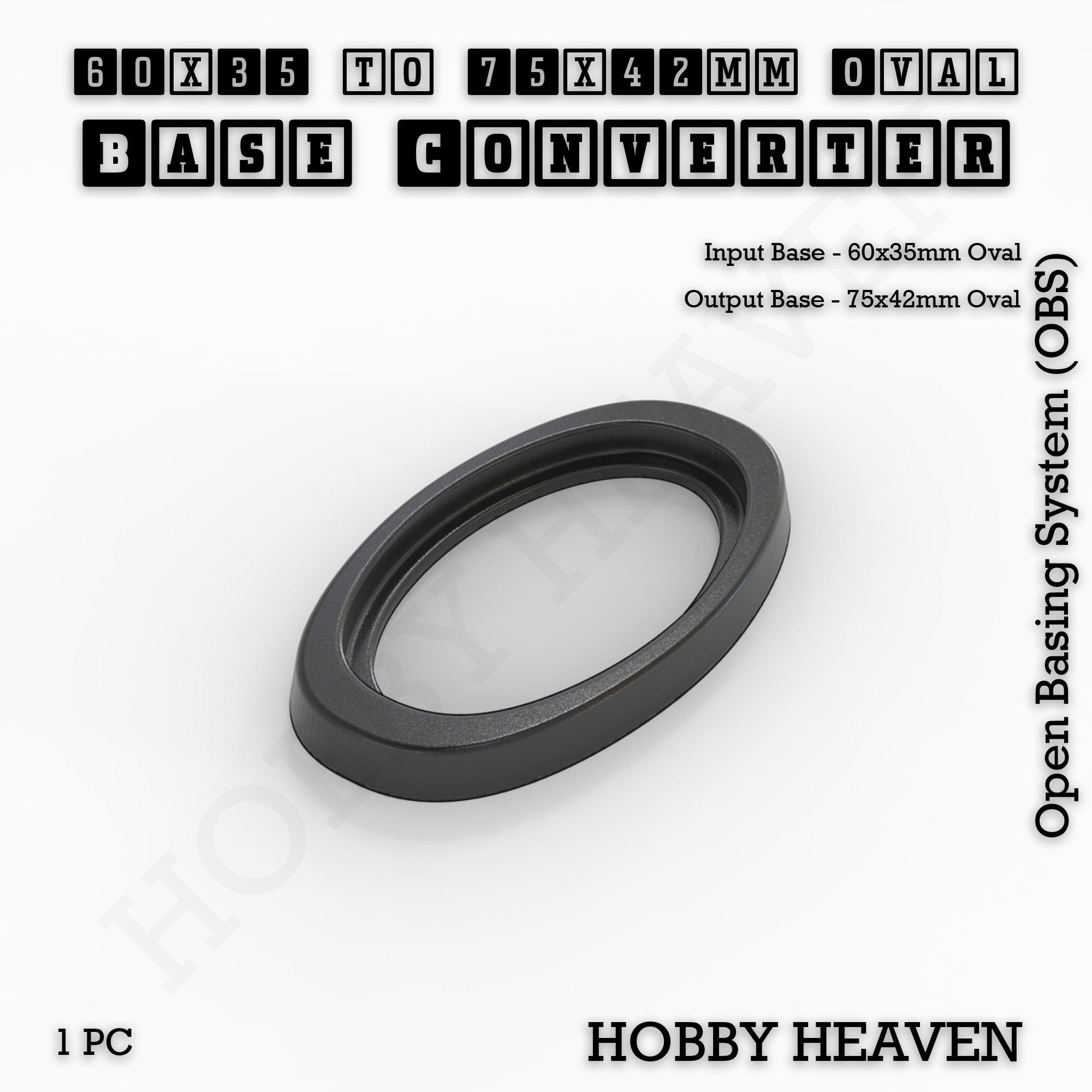 Base Oval To Oval Bases Size Converters 3d Print Full Range
