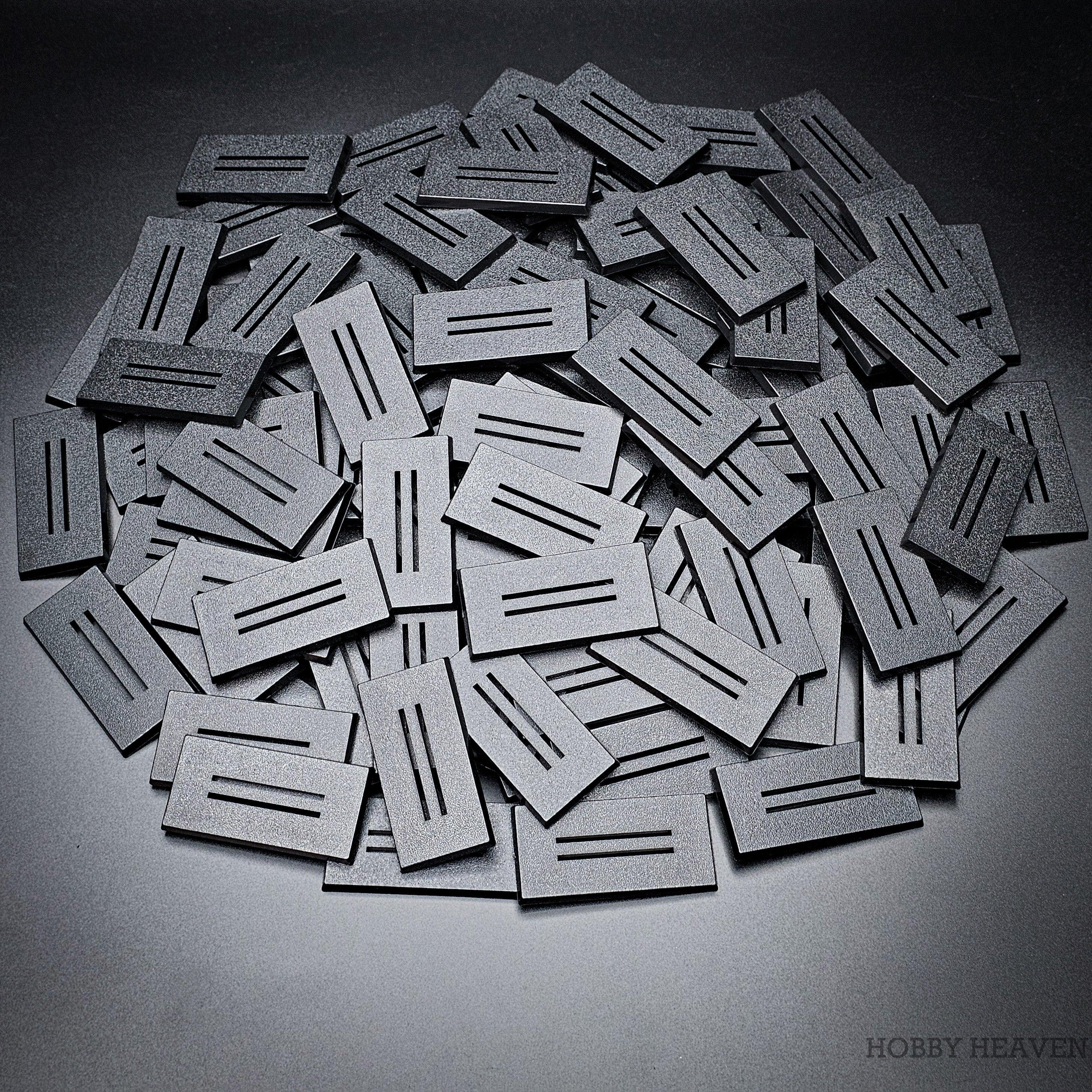Base 60x30mm Rectangle Slotted Plastic Bases