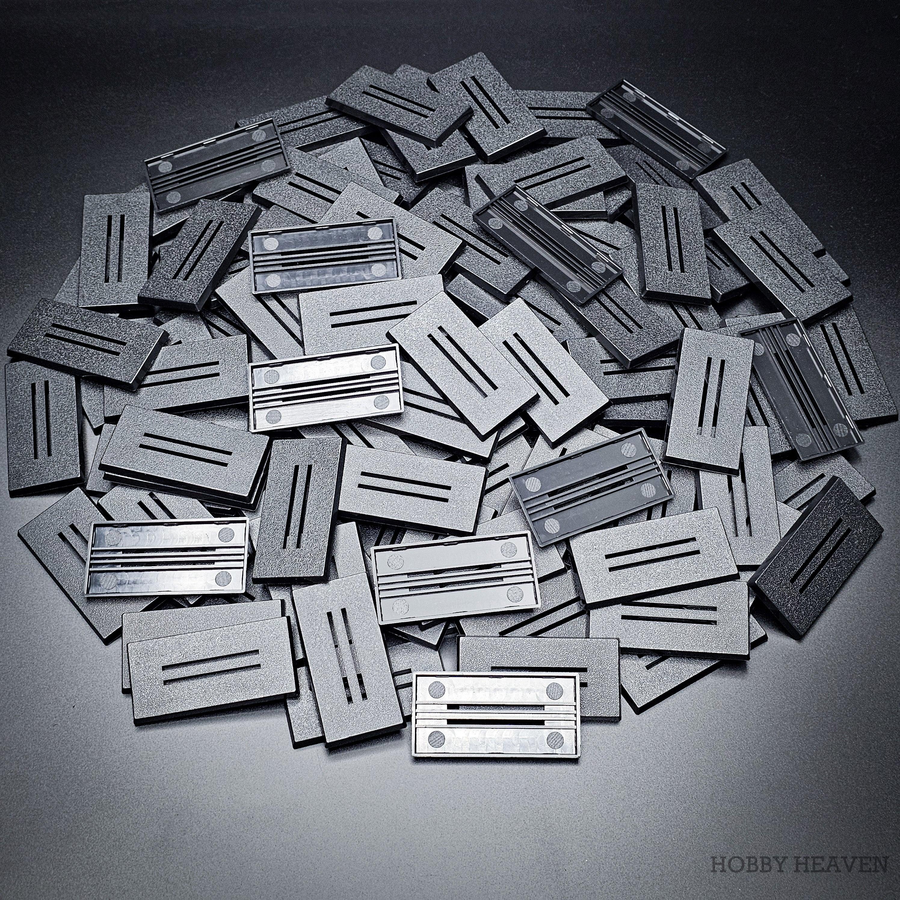 Base 60x30mm Rectangle Slotted Plastic Bases