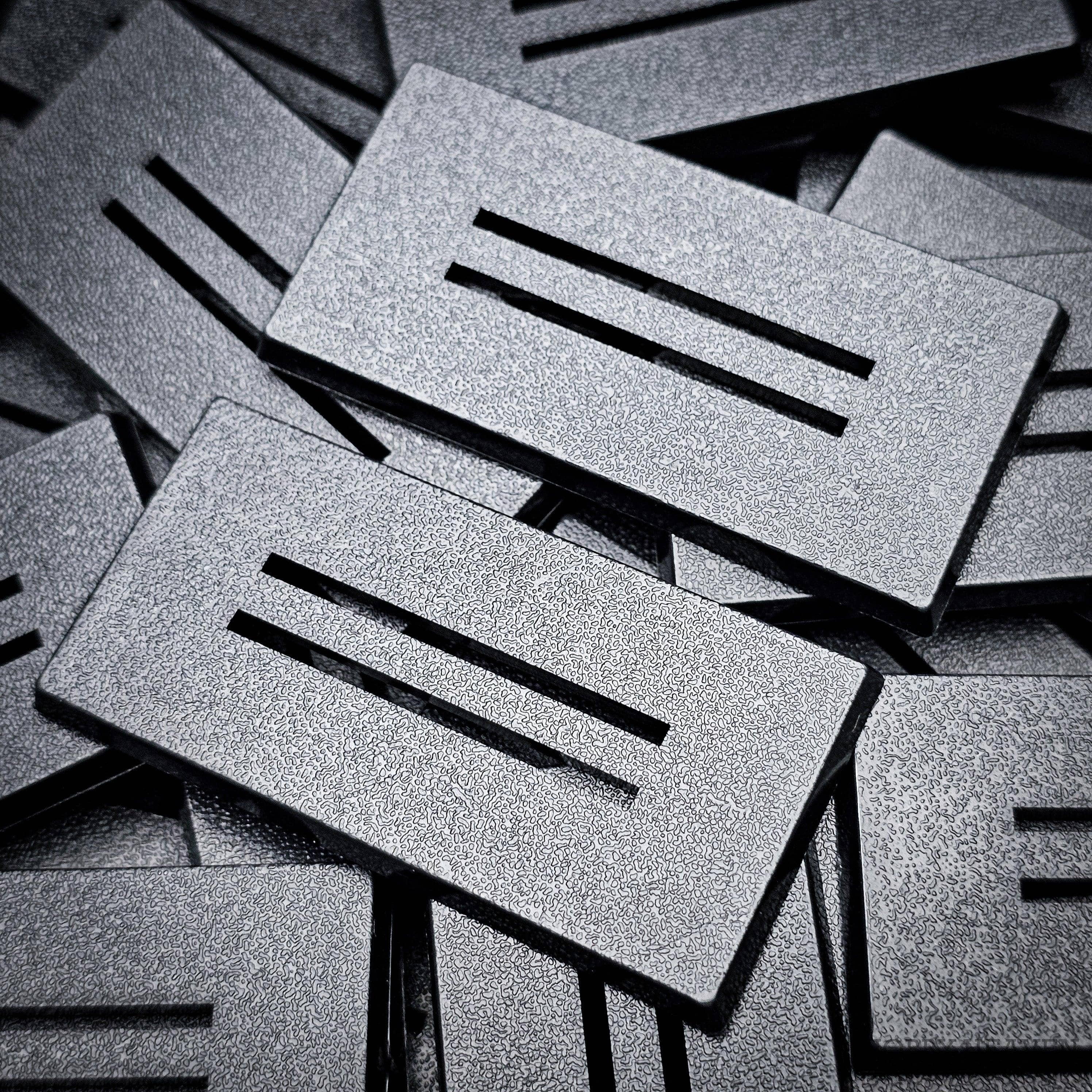 Base 60x30mm Rectangle Slotted Plastic Bases