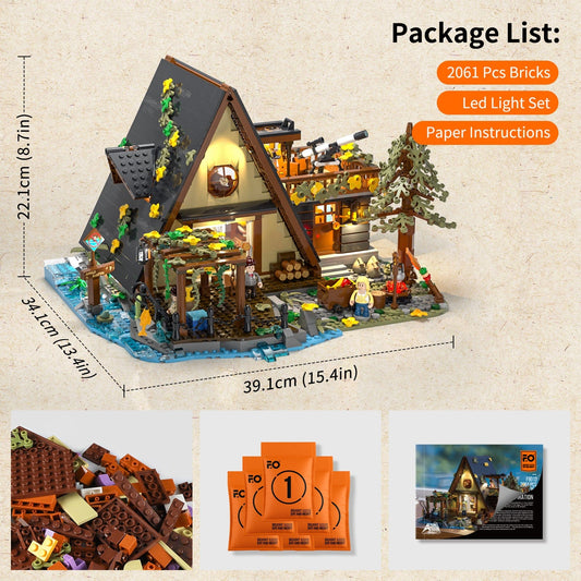 LUMIBRICKS - FUNWHOLE A-Frame Cabin F9013 X003Q80B7V