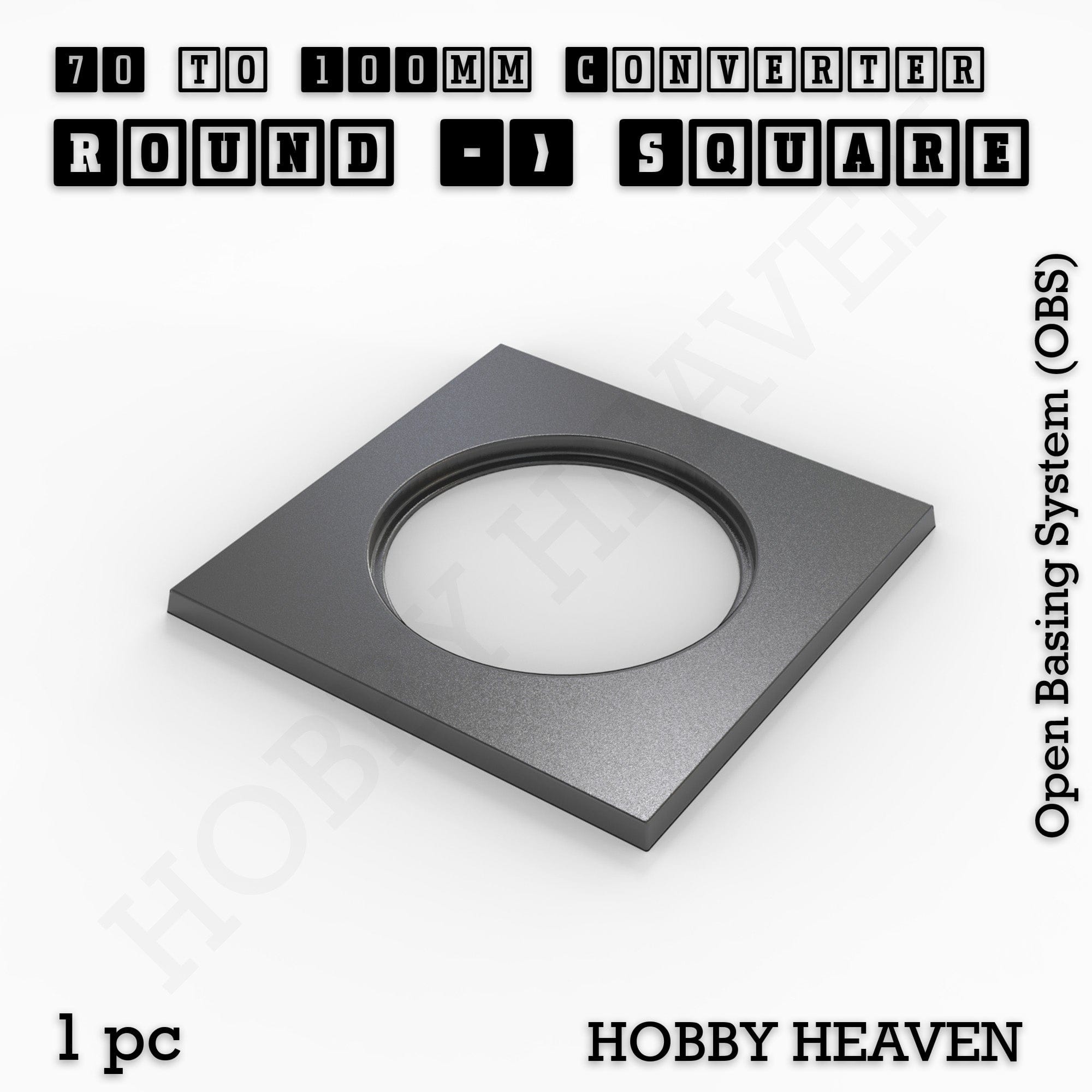 Base Round to Square Bases Shape and Size Converters 3d Print Full Range