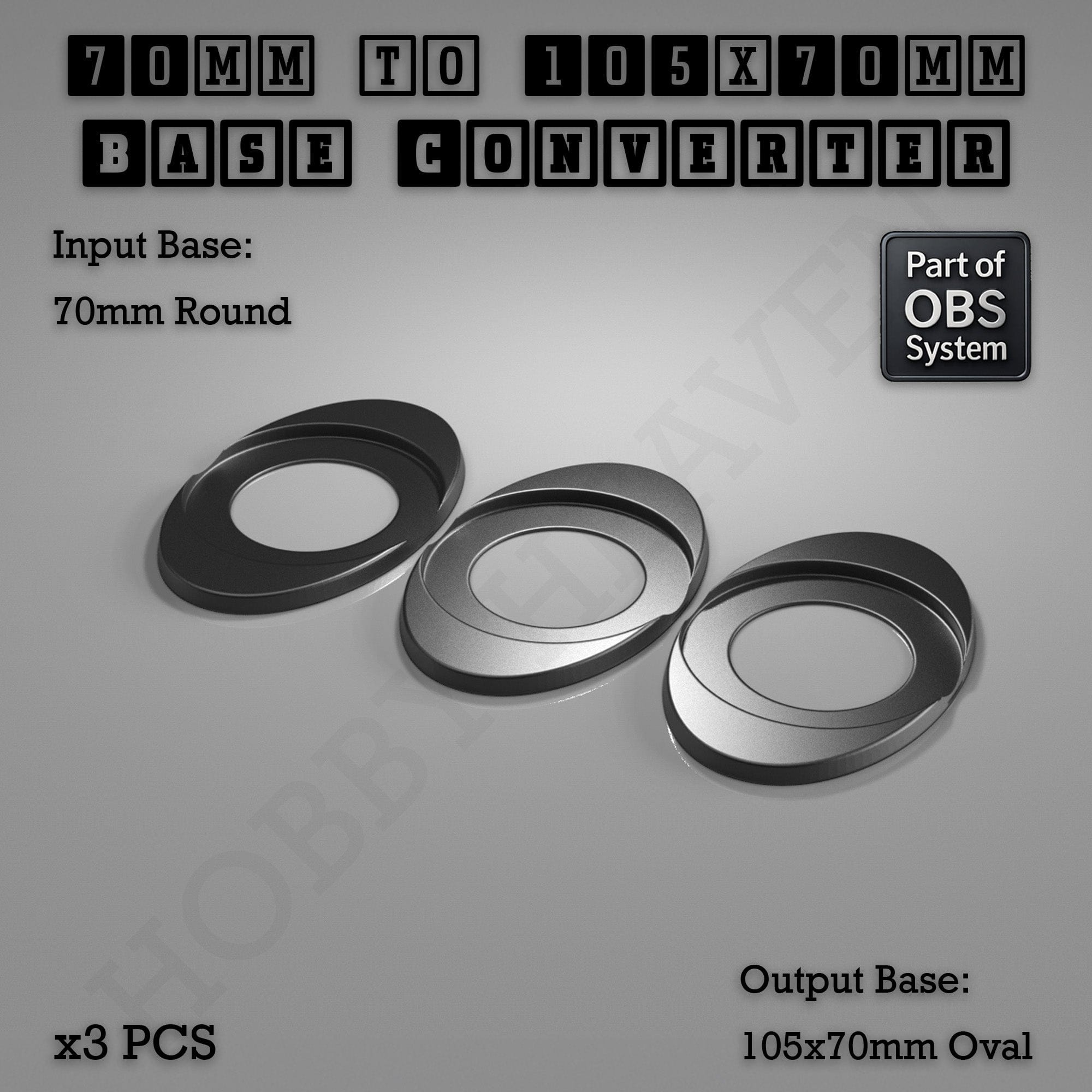 Base Round To Oval Bases Size Converters 3d Print Full Range