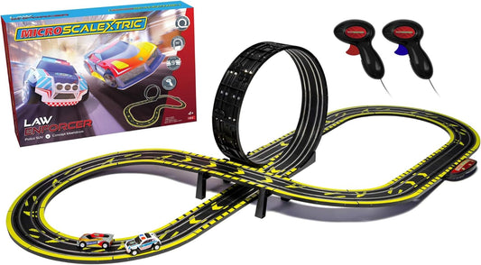 Scalextric Micro Car Race Track Sets for Kids Age 4+ - Law Enforcer Racing Construction Set 5051225723873