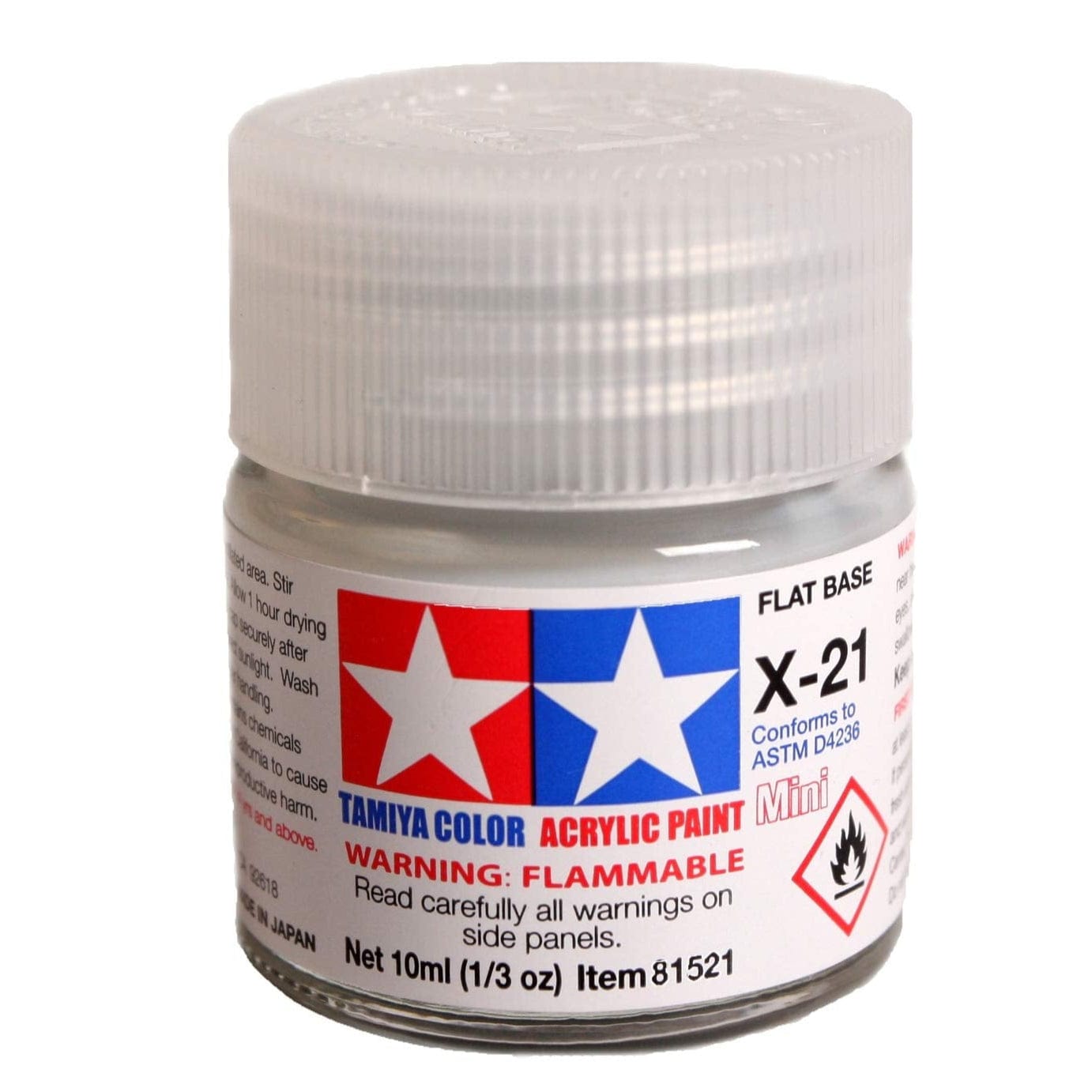 Paint Tamiya Acrylic Paint Mini X-21 Flat Base 4950344069378