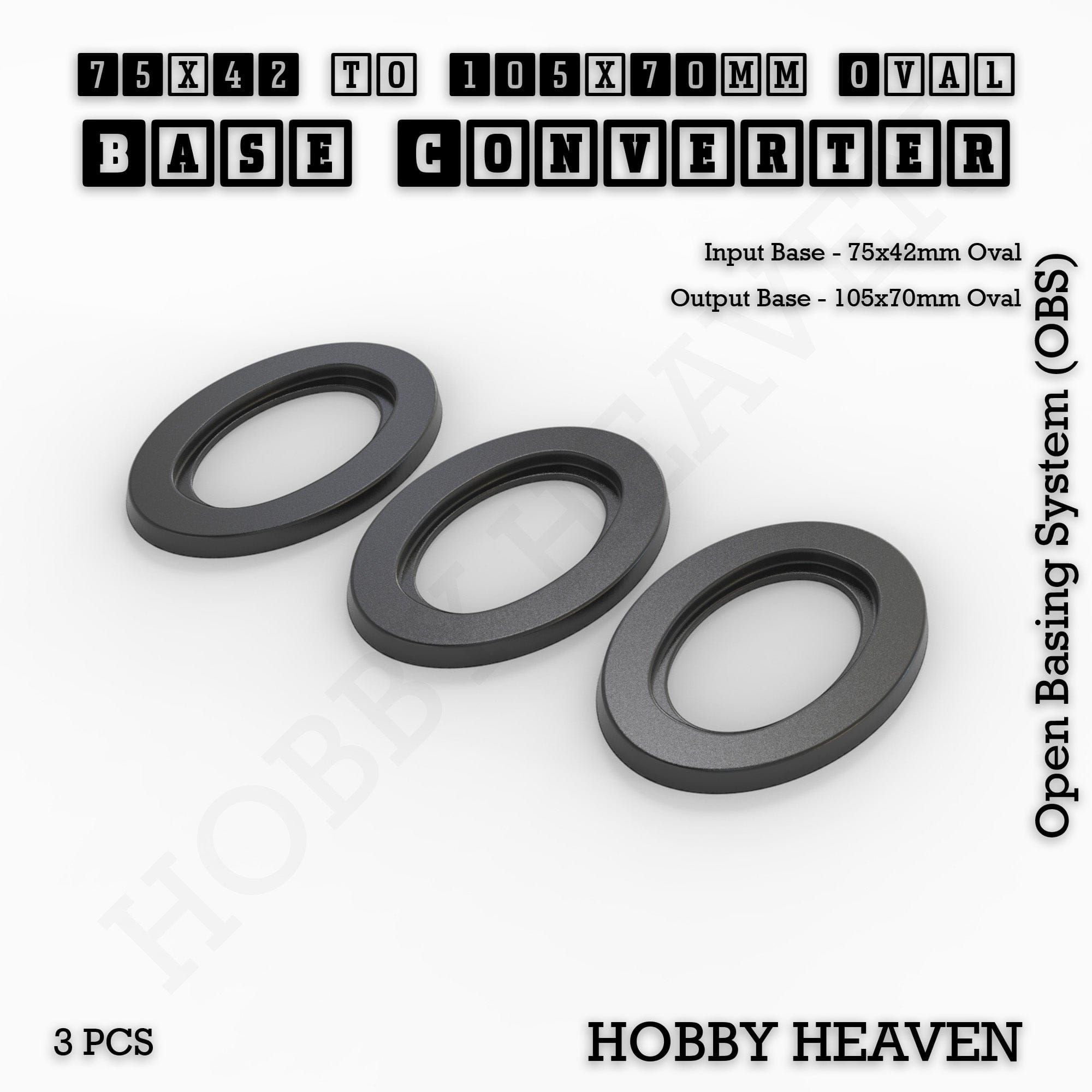 Base Oval To Oval Bases Size Converters 3d Print Full Range