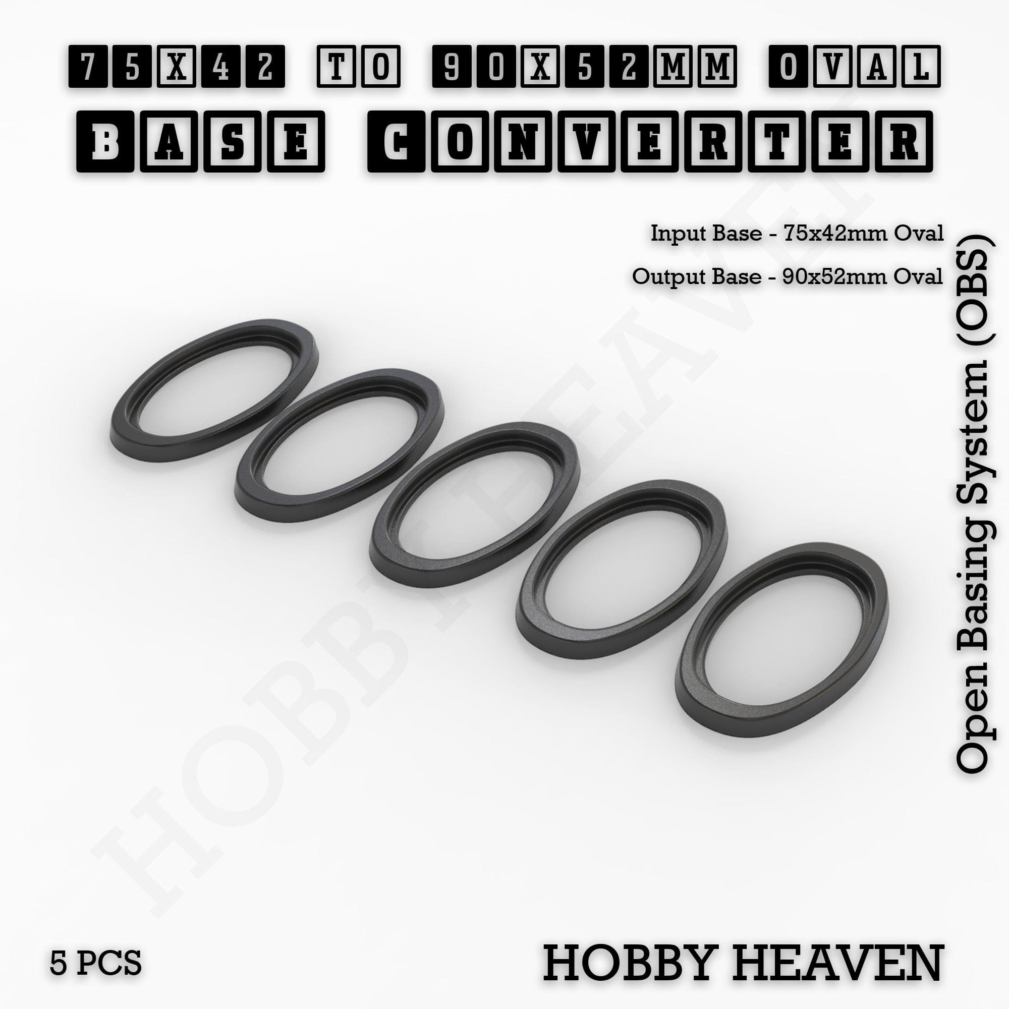 Base Oval To Oval Bases Size Converters 3d Print Full Range