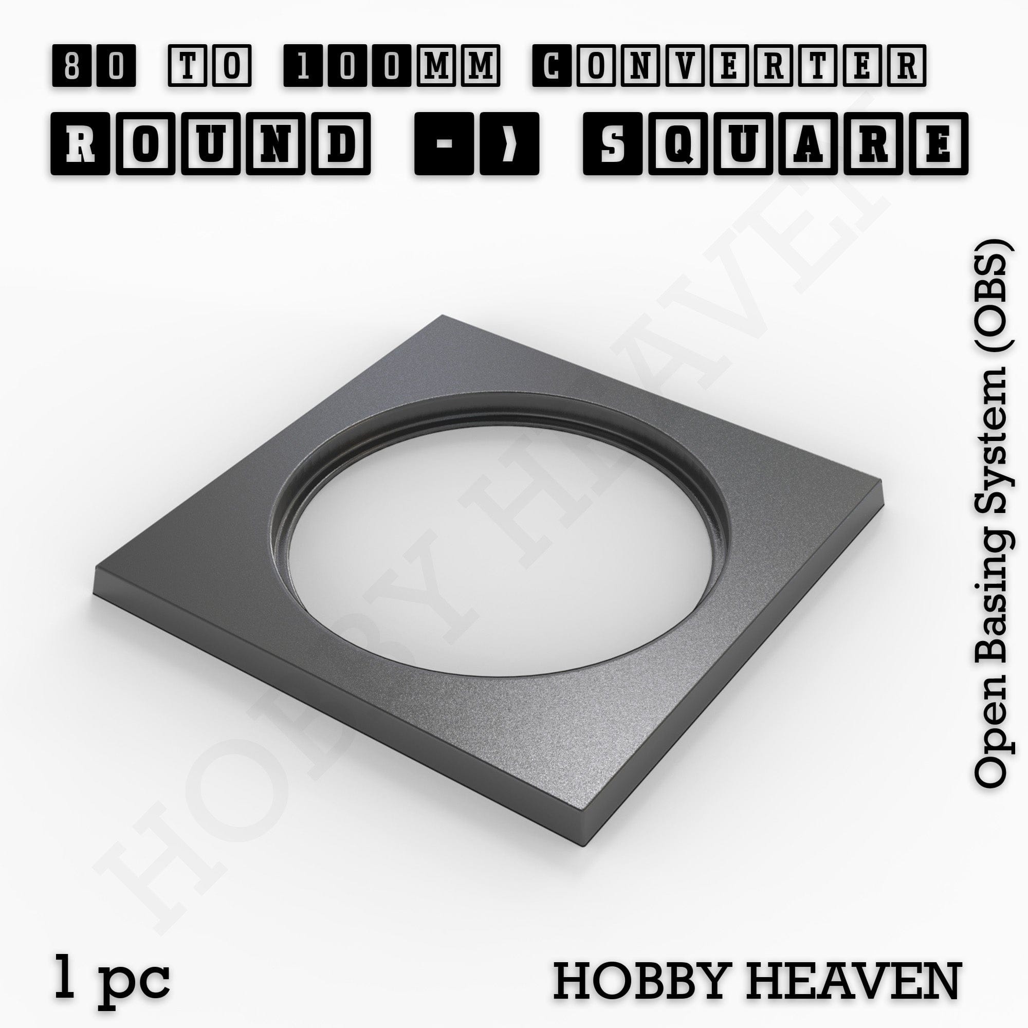 Base Round to Square Bases Shape and Size Converters 3d Print Full Range