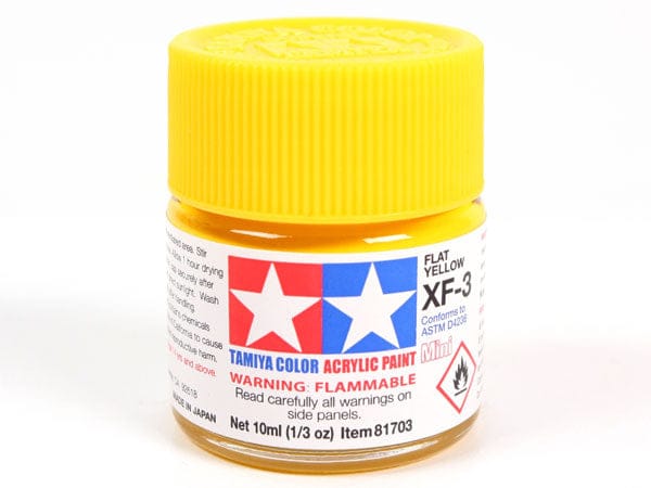 Paint Tamiya Acrylic Paint Mini XF-3 Flat Yellow 4950344069521