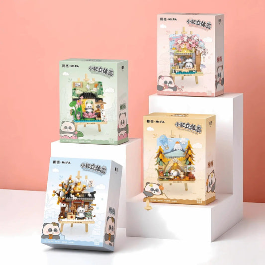 LOZ Winter Chalet Panda Painting Easel 7206 6932691972066