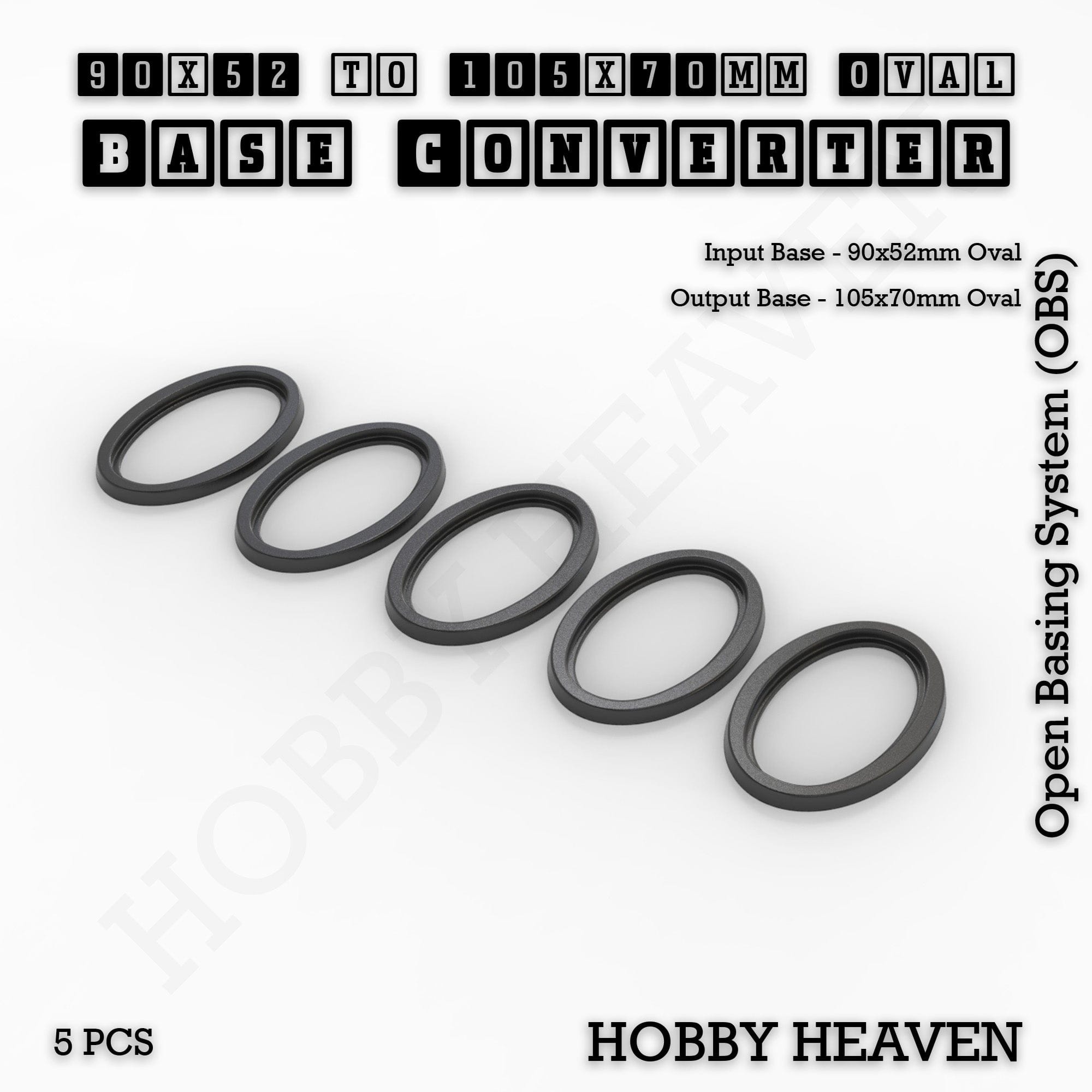 Base Oval To Oval Bases Size Converters 3d Print Full Range