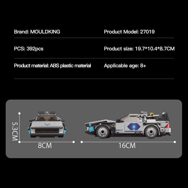 Mould King Delorean 12 Car 27019 6972316265340