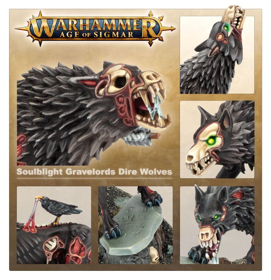 GW Models Soulblight Gravelords: Dire Wolves 5011921196050