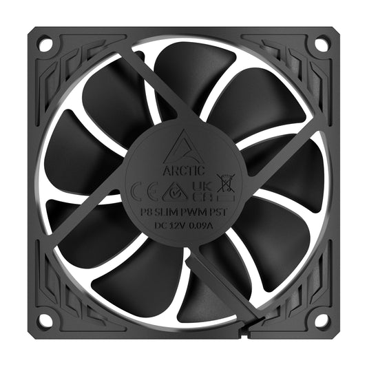 ARCTIC P8 Slim 8cm PWM PST Case Fan w/ Cable Splitter & Fluid Dynamic 300-3000 RPM 4895213704199