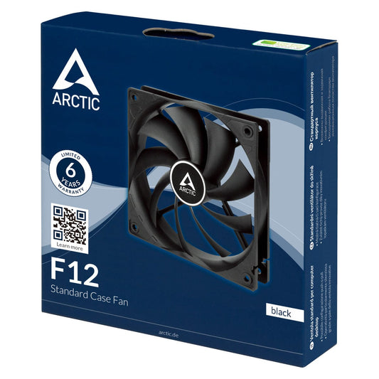 Arctic F12 Low Noise 12cm Case Fan with 9 Blades & Fluid Dynamic 1350 RPM 4895213702942