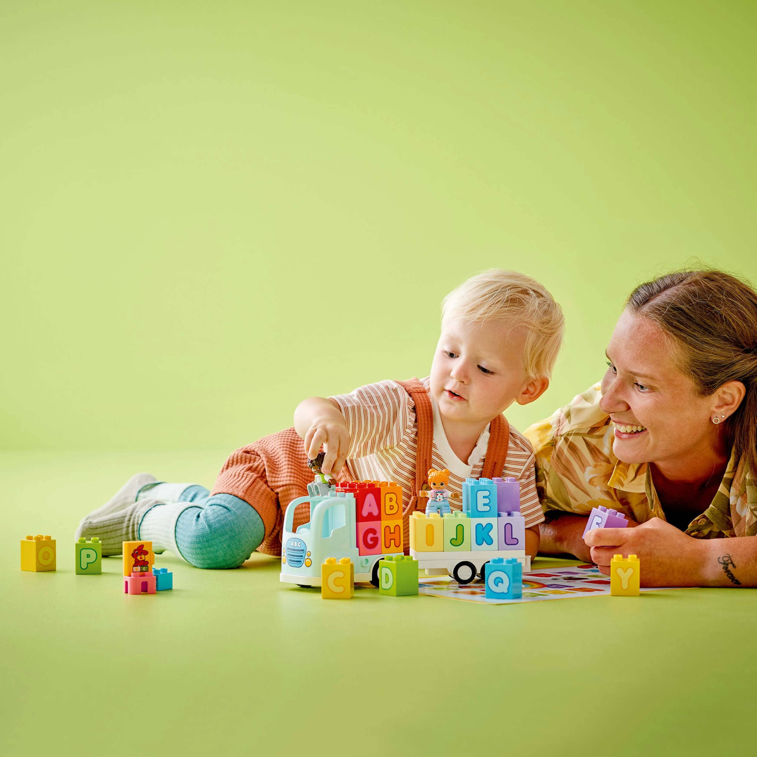 Toys & Games > Toys > Construction Toys > Interlocking Blocks > LEGO > LEGO Duplo Lego Duplo Town 10421 Alphabet Truck Playset for Toddlers Ages 2 & Up 673419387477