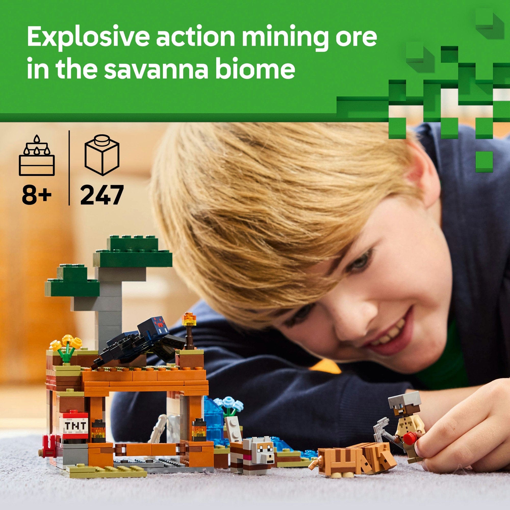 Toys & Games > Toys > Construction Toys > Interlocking Blocks > LEGO > LEGO Minecraft Lego Minecraft 21269 The Armadillo Mine Expedition Playset for Ages 8+ 5702017815435